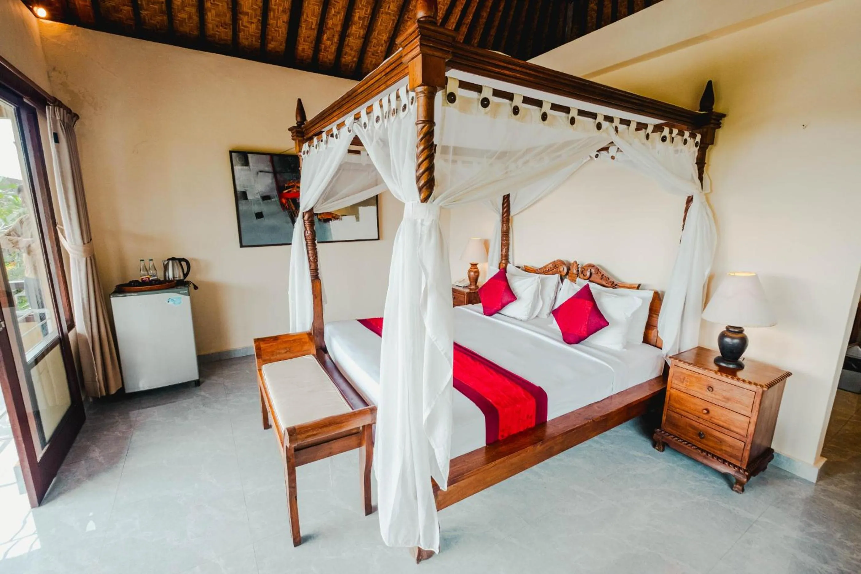 Patio, Bed in Sri Aksata Ubud Resort