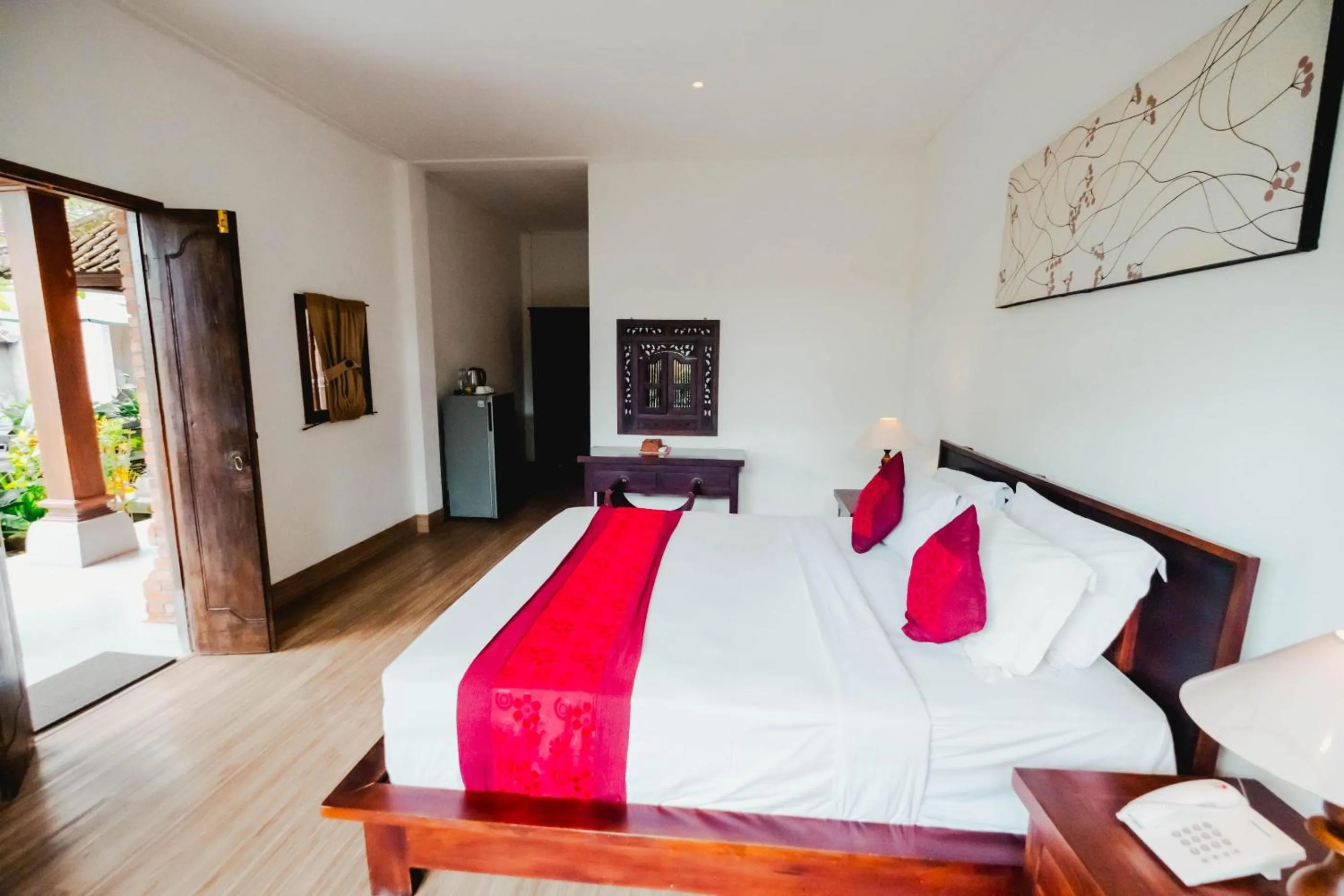 Bed in Sri Aksata Ubud Resort