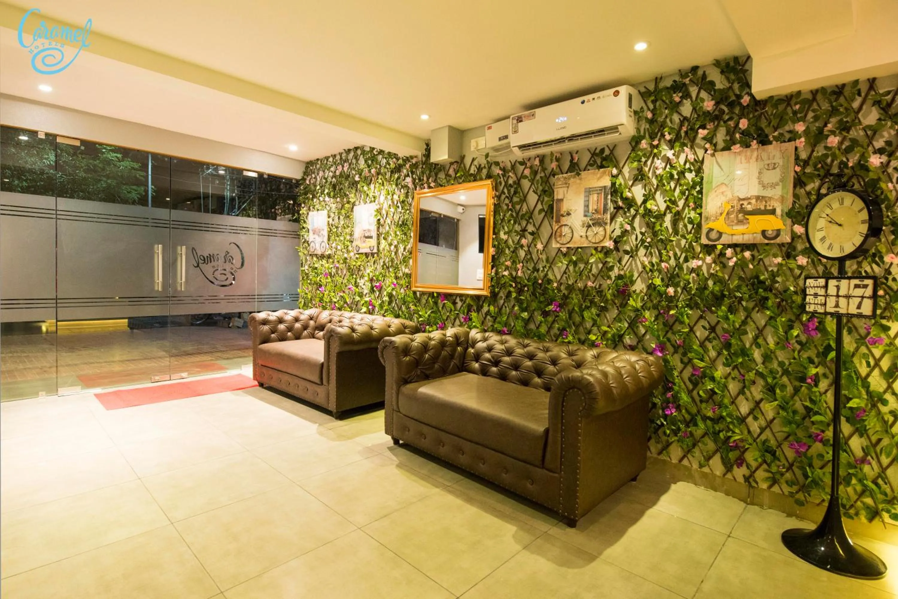 Seating area in Caramel Hotels
