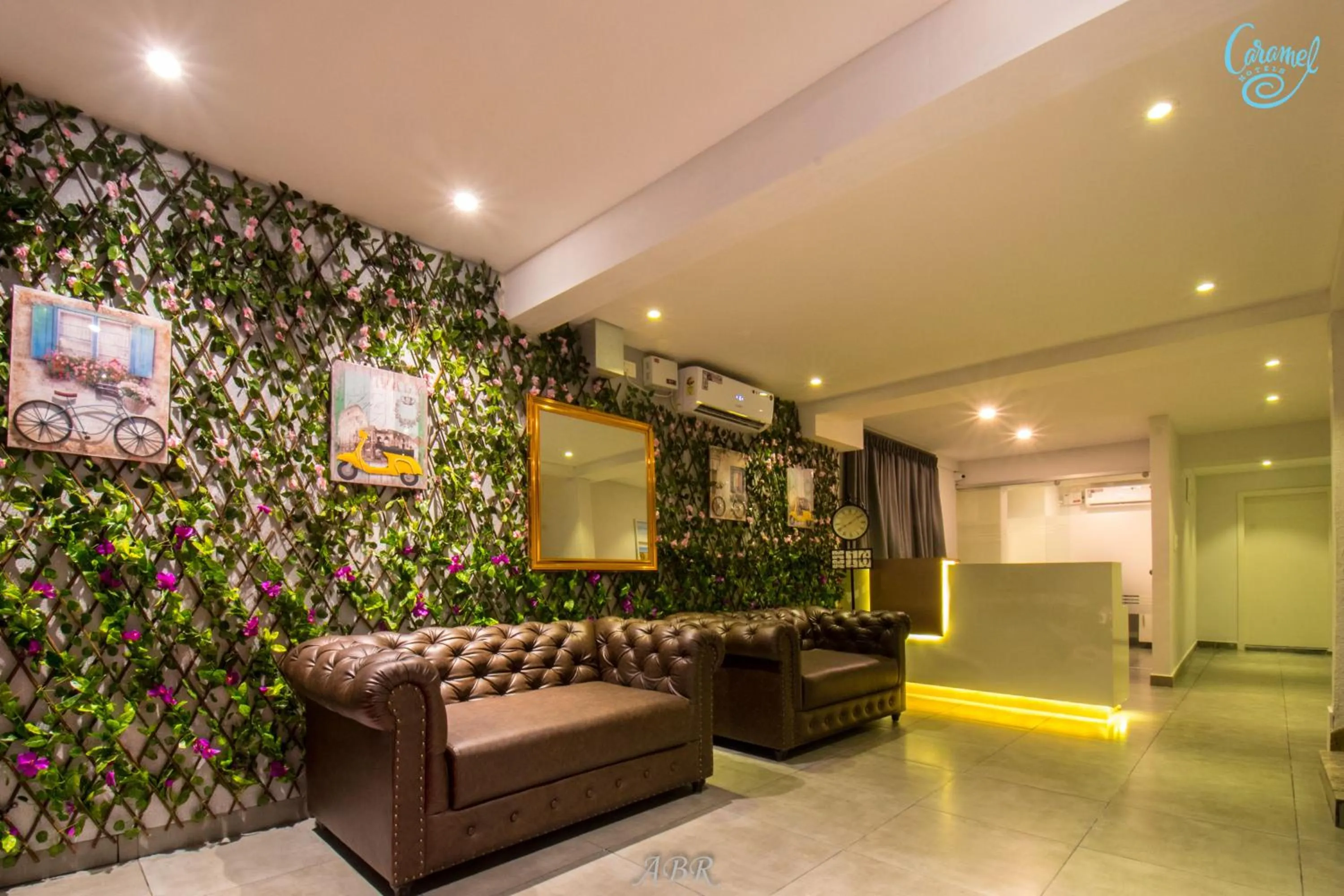 Seating area in Caramel Hotels