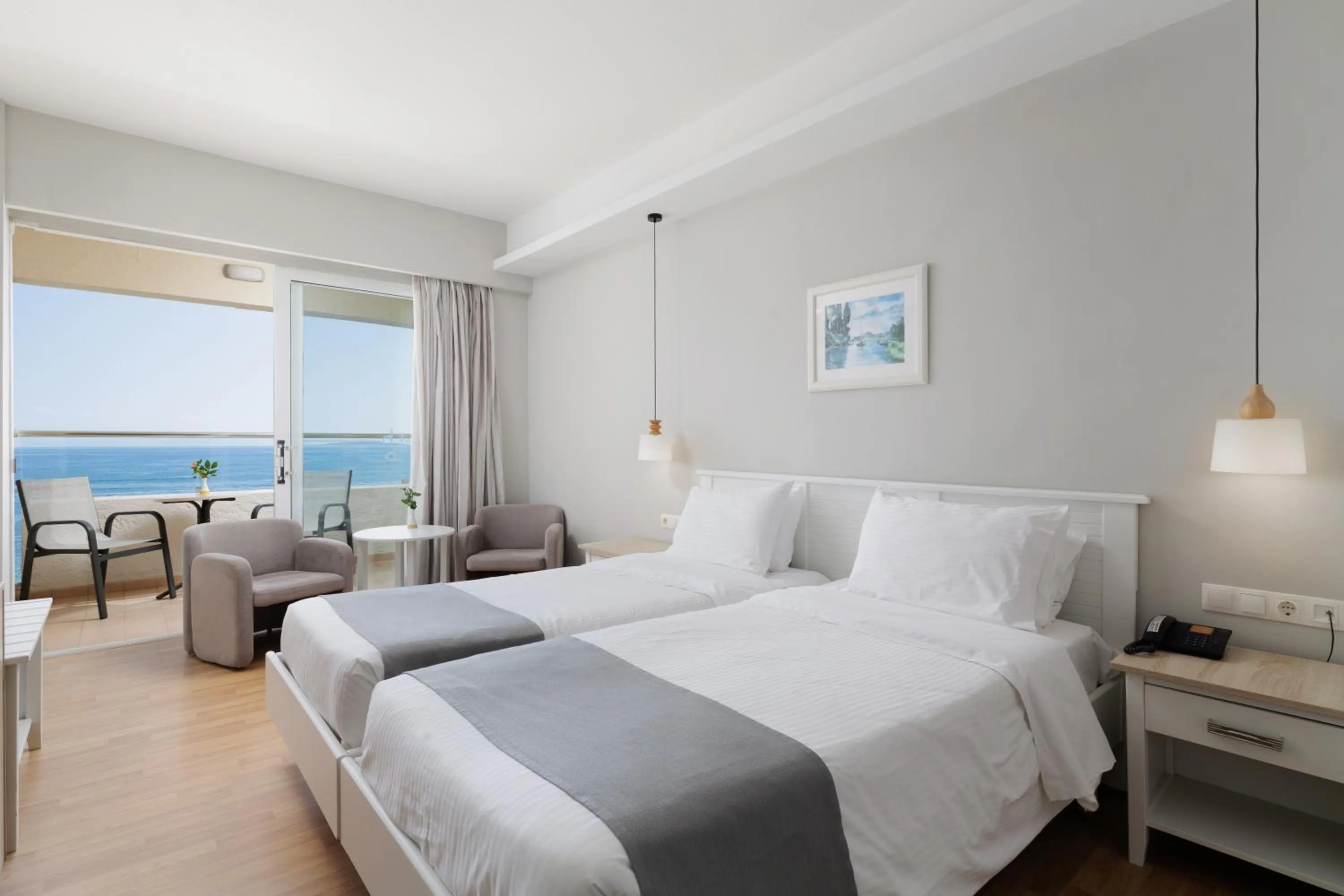 Bedroom, Bed in Elea Beach Hotel