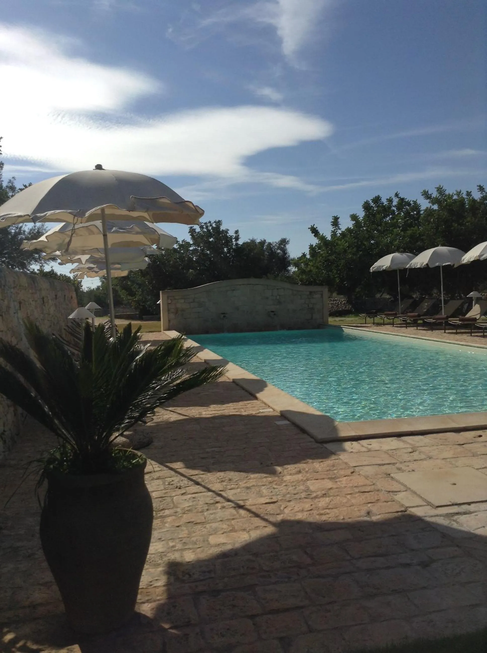 Pool view in Masseria Cianciò