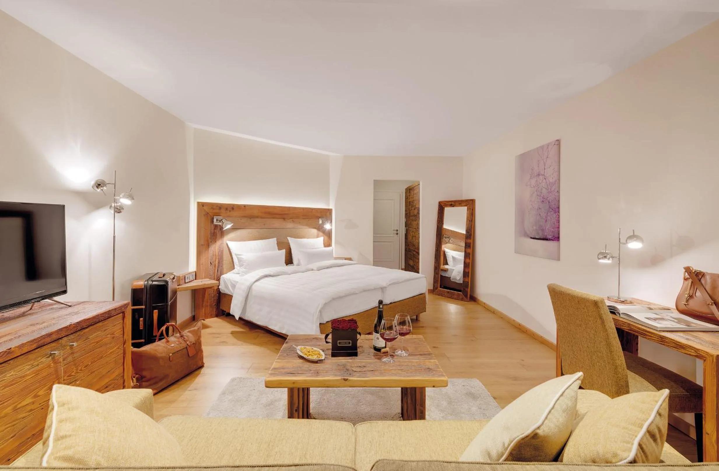 Photo of the whole room, Bed in ADLER HÄUSERN Gourmet & Spa Hotel