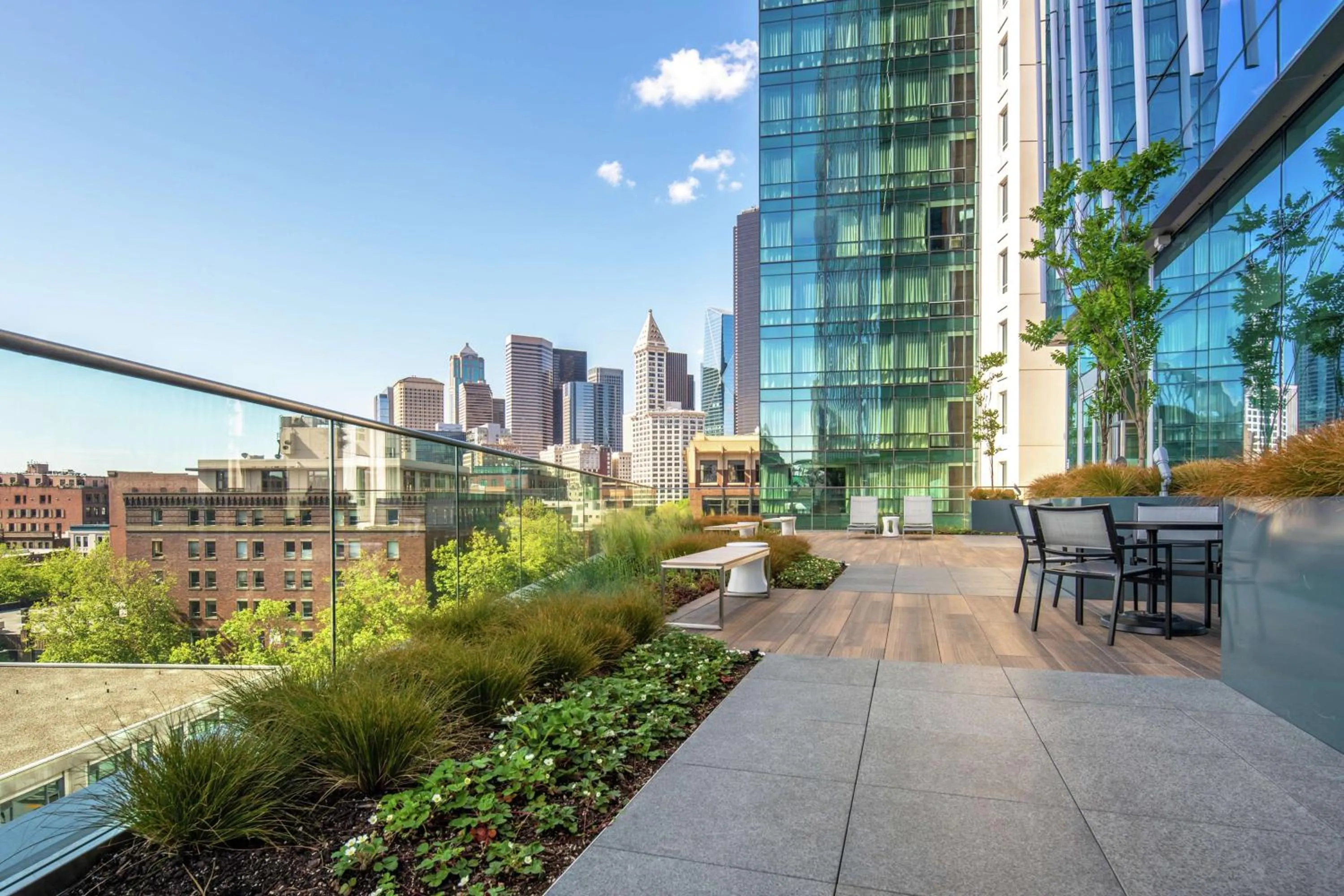 Patio in Embassy Suites By Hilton Seattle Downtown Pioneer Square