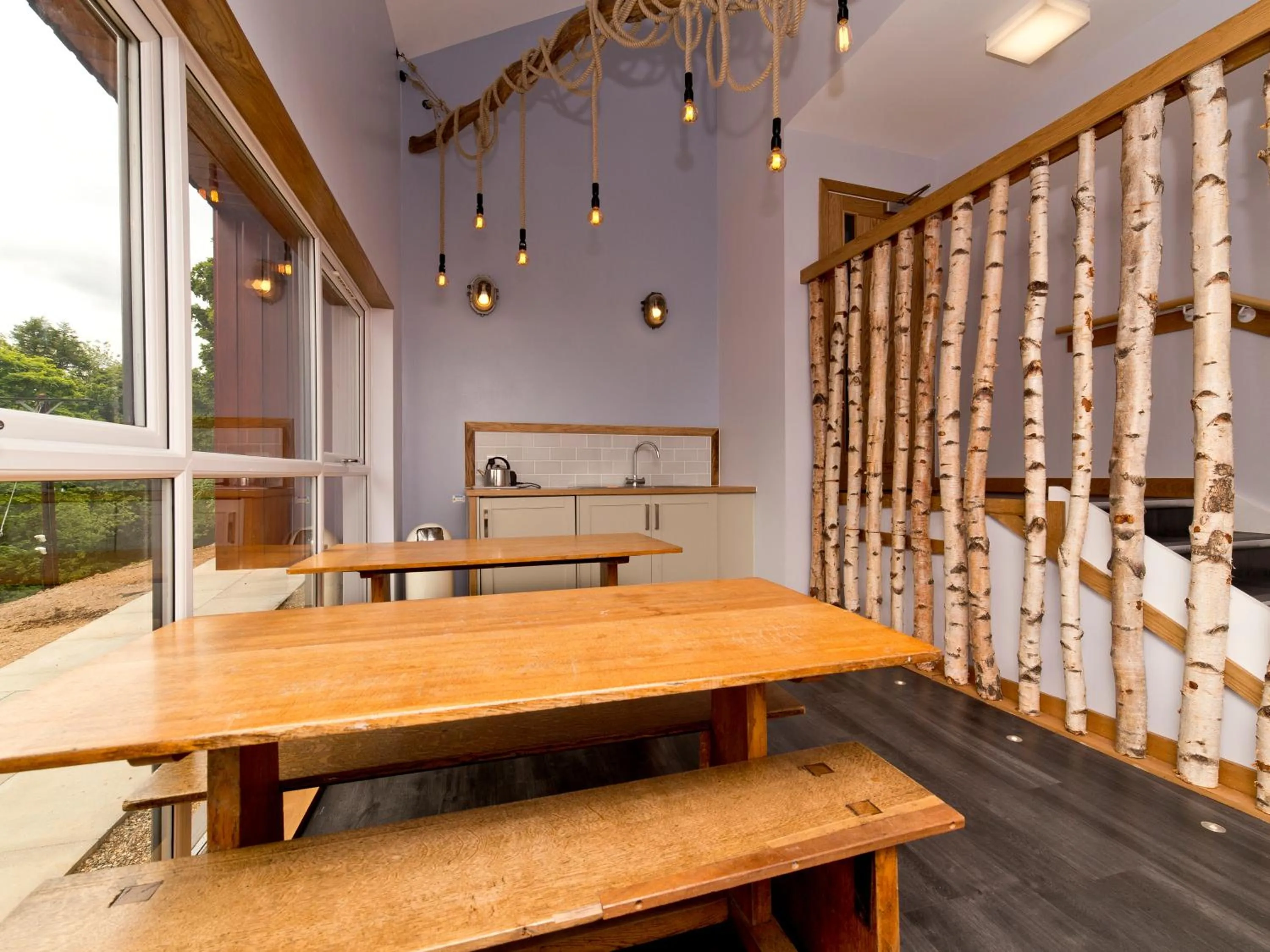 Seating area in YHA Boggle Hole