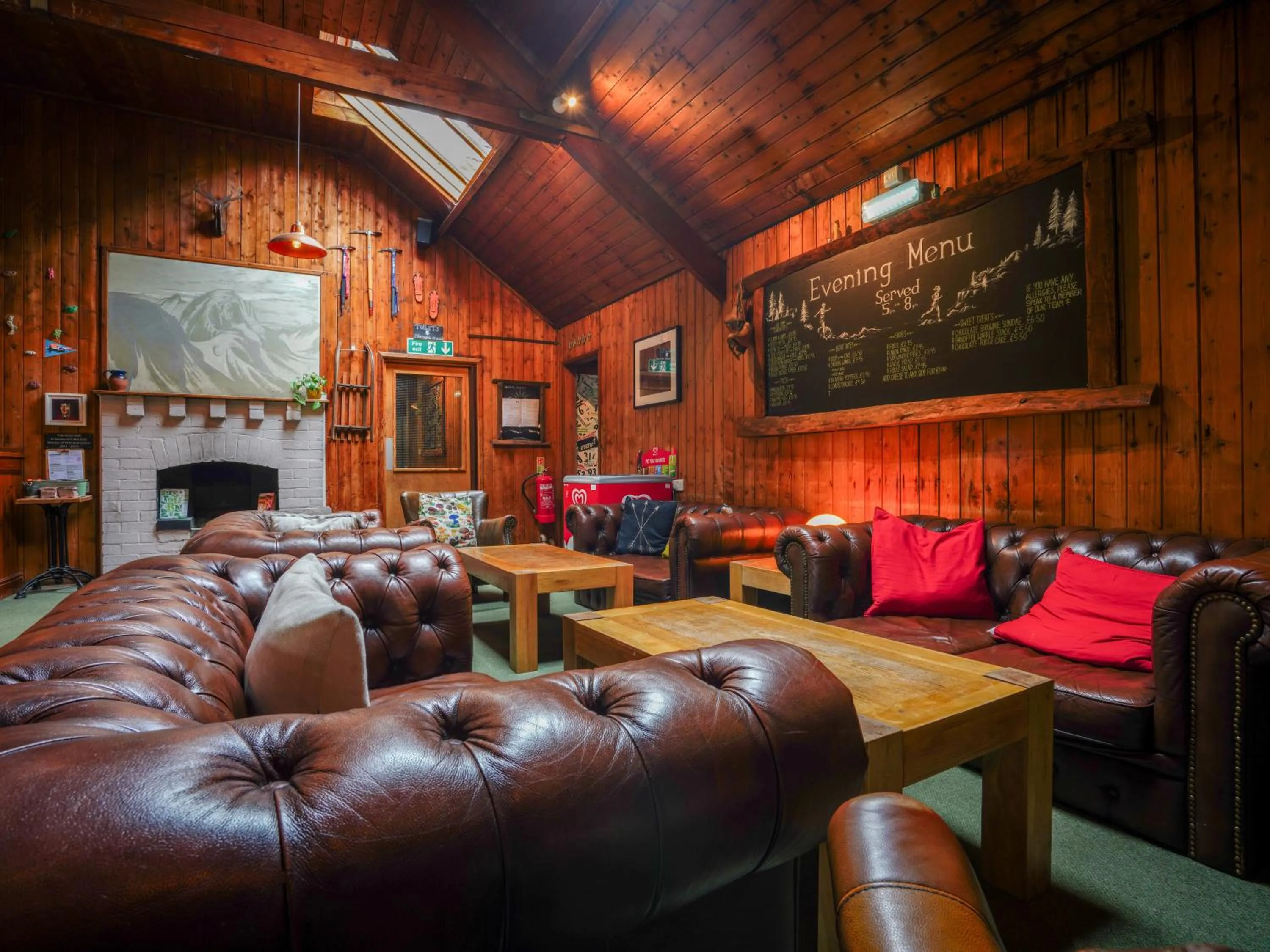 Seating area in YHA Borrowdale