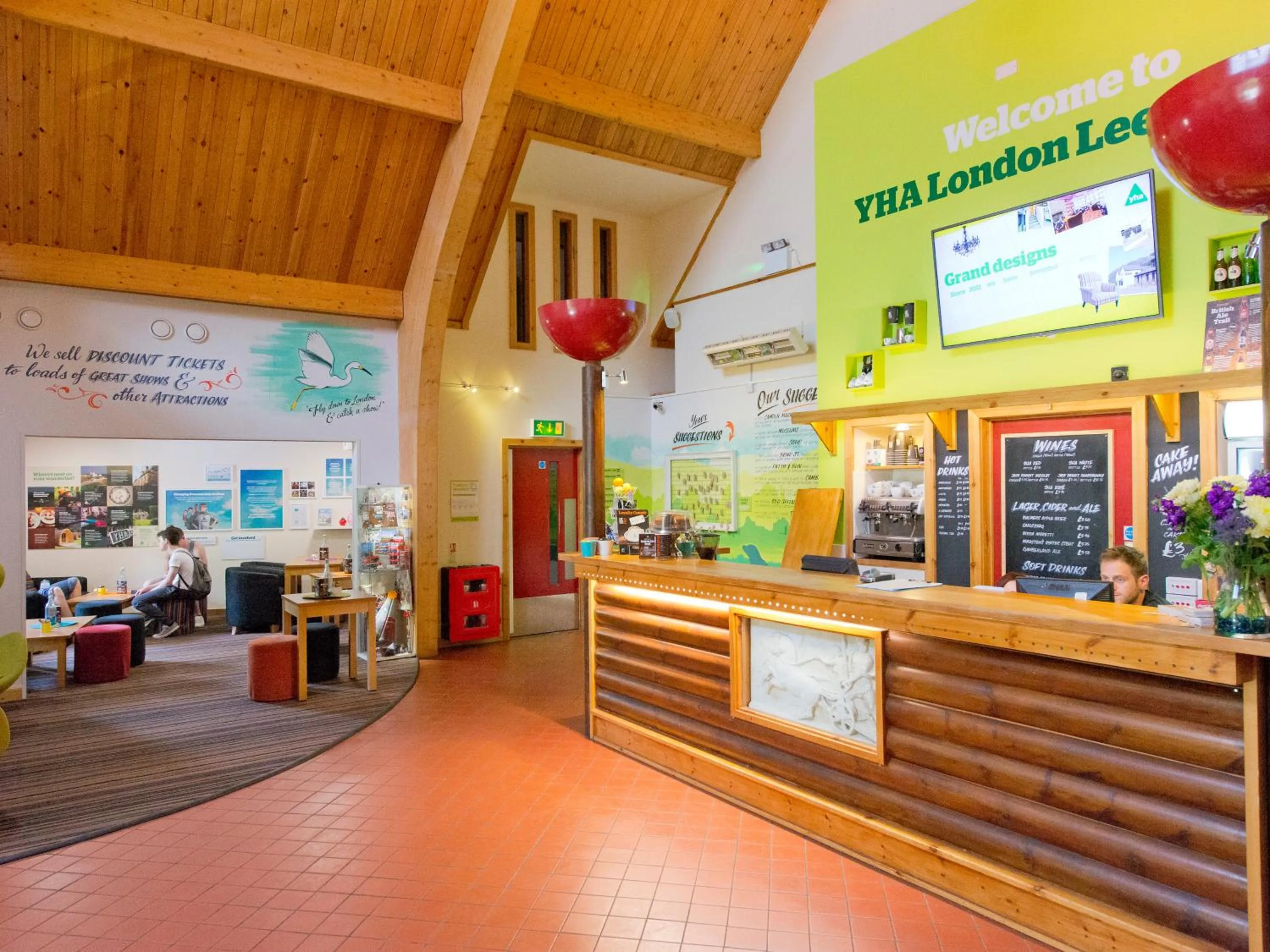 Lobby or reception in YHA London Lee Valley