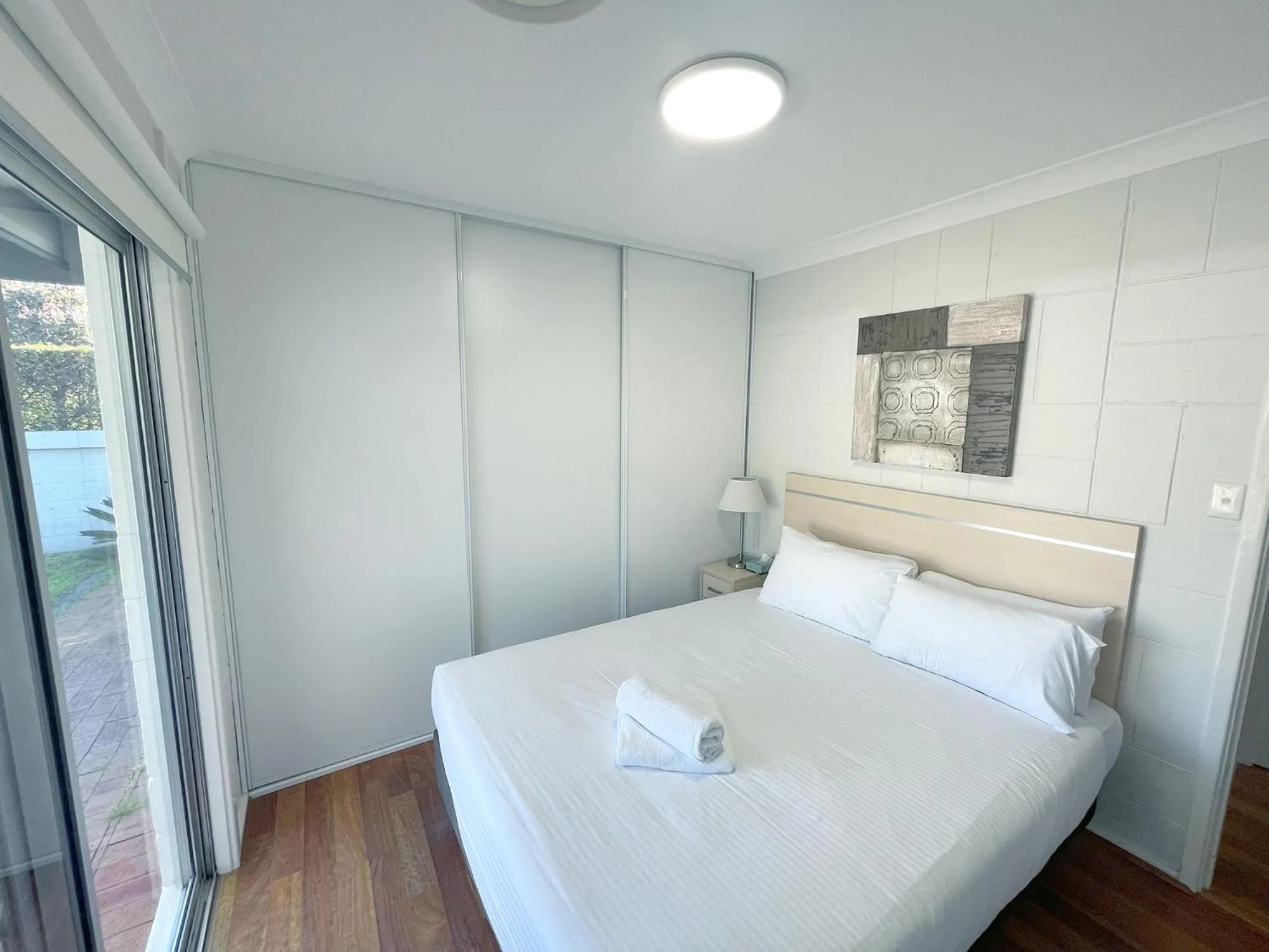 Bed in Fingal Bay Holiday Park