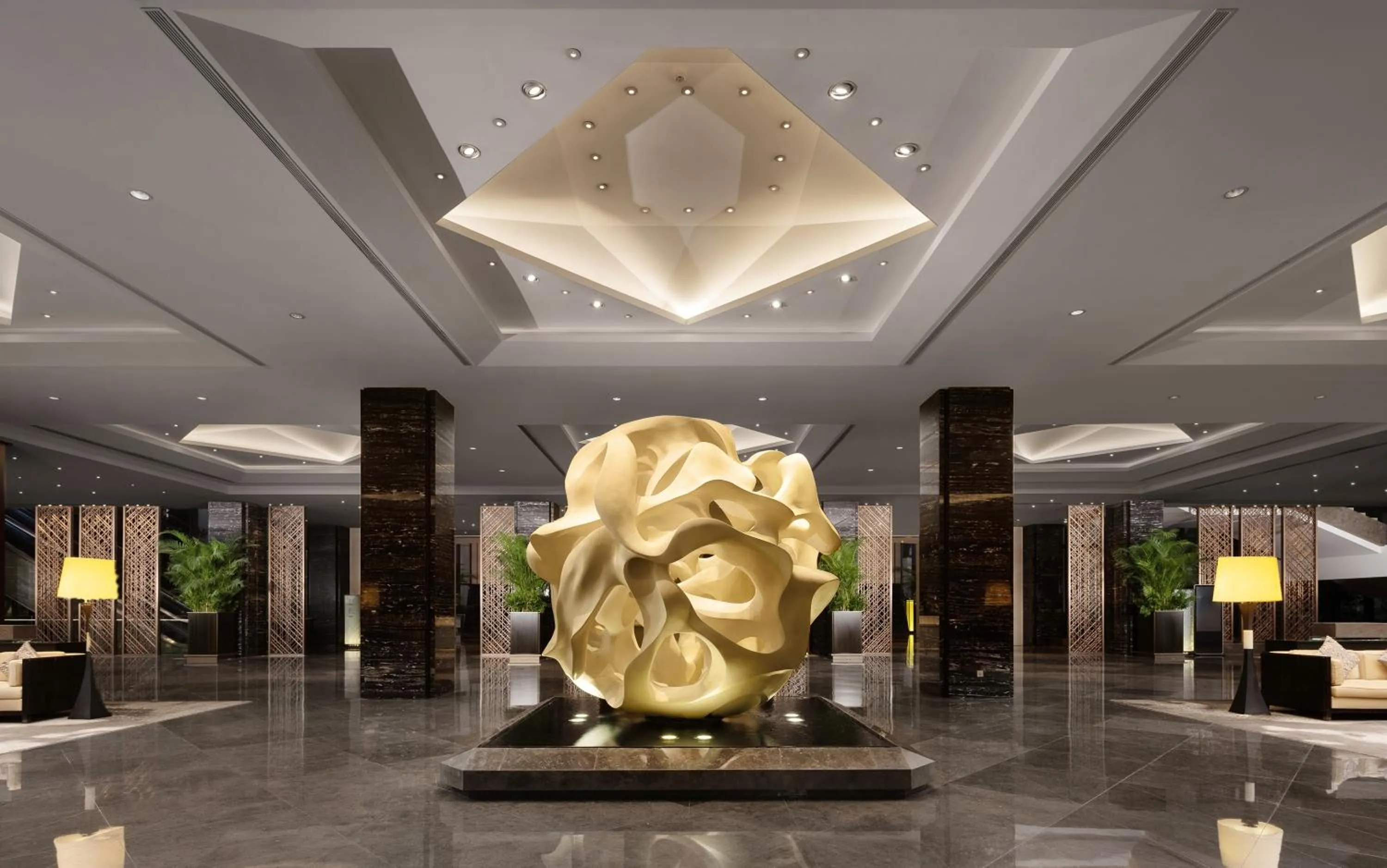 Lobby or reception in Jinling Hotel