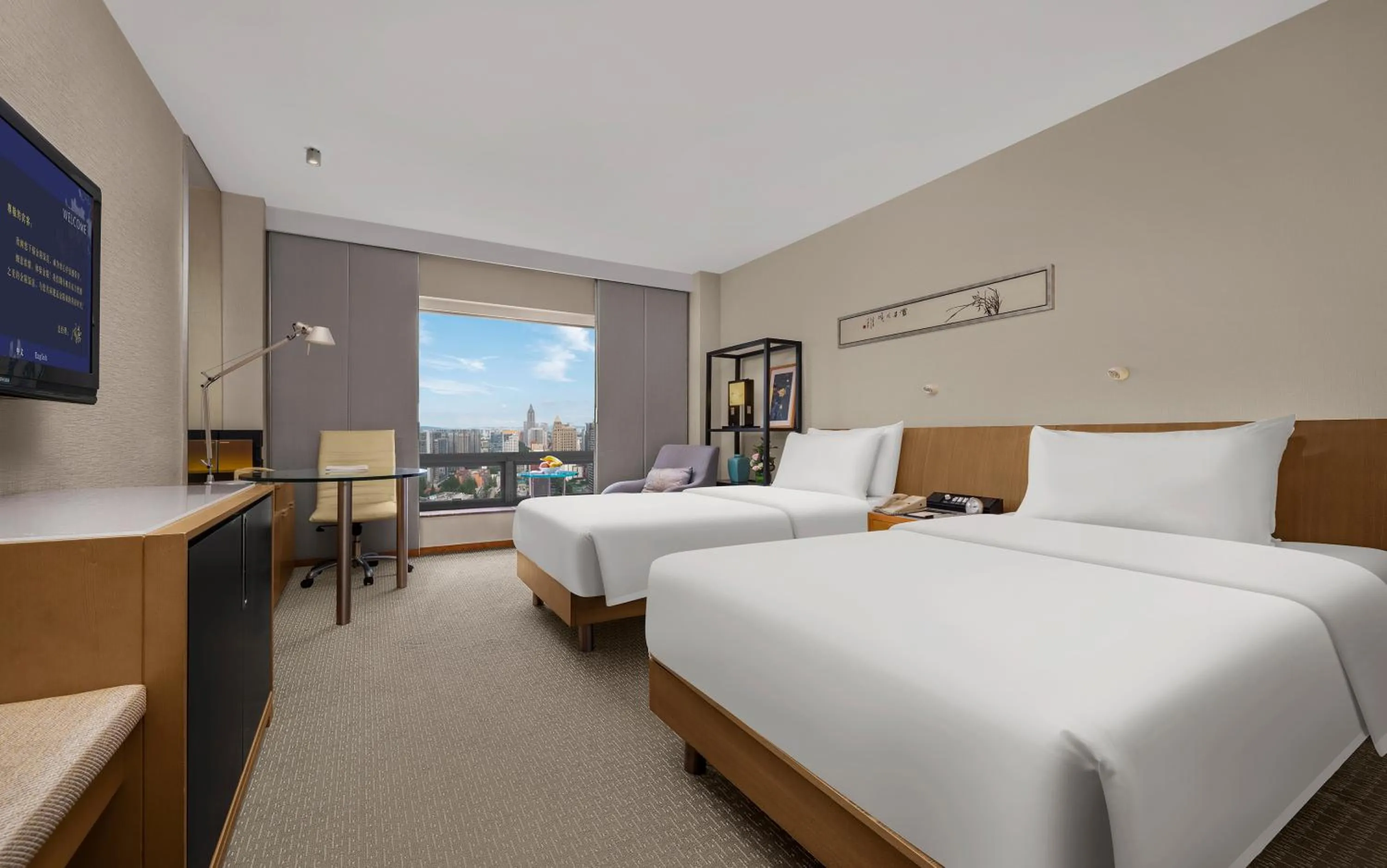 Bed in Jinling Hotel