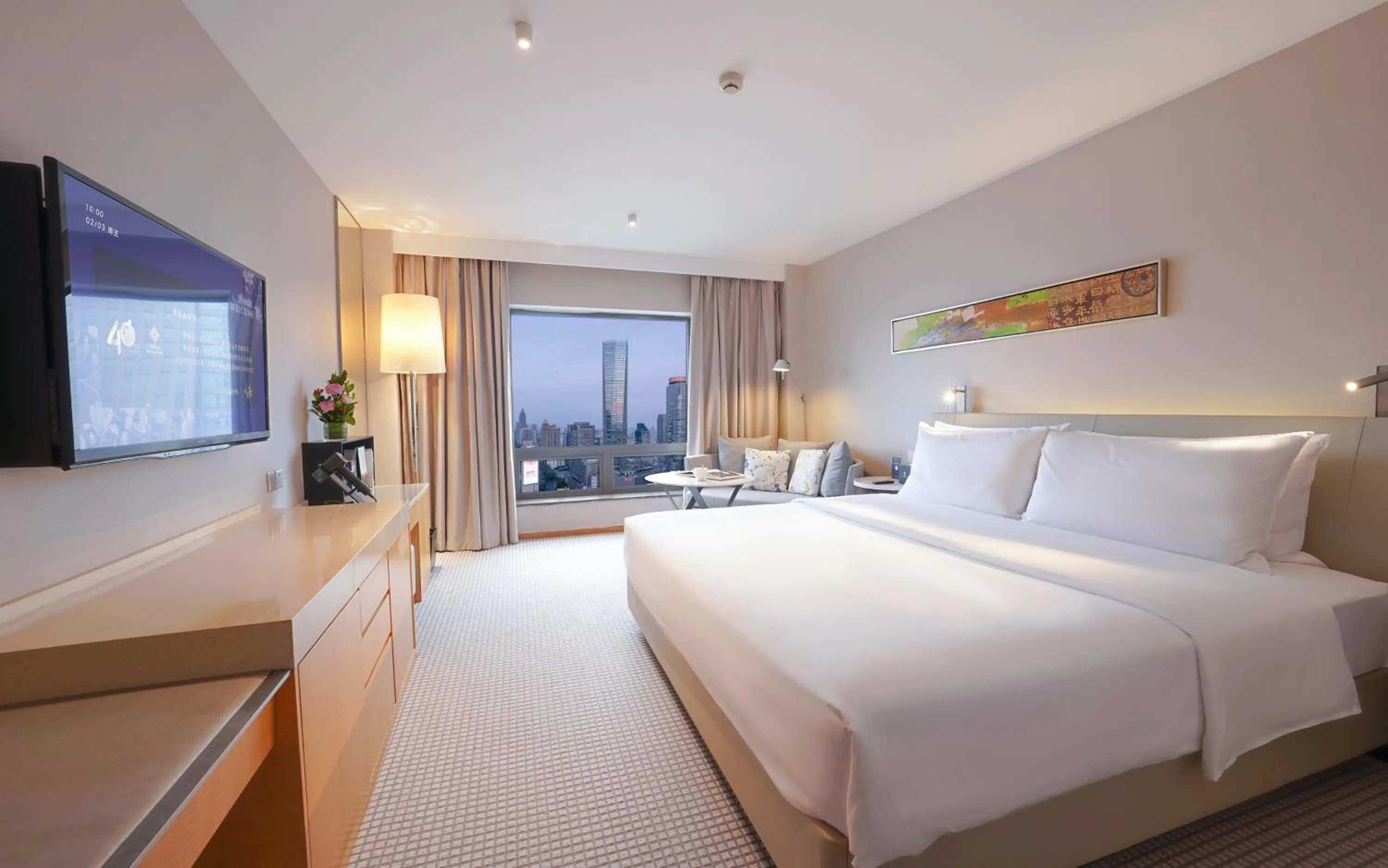Bed in Jinling Hotel