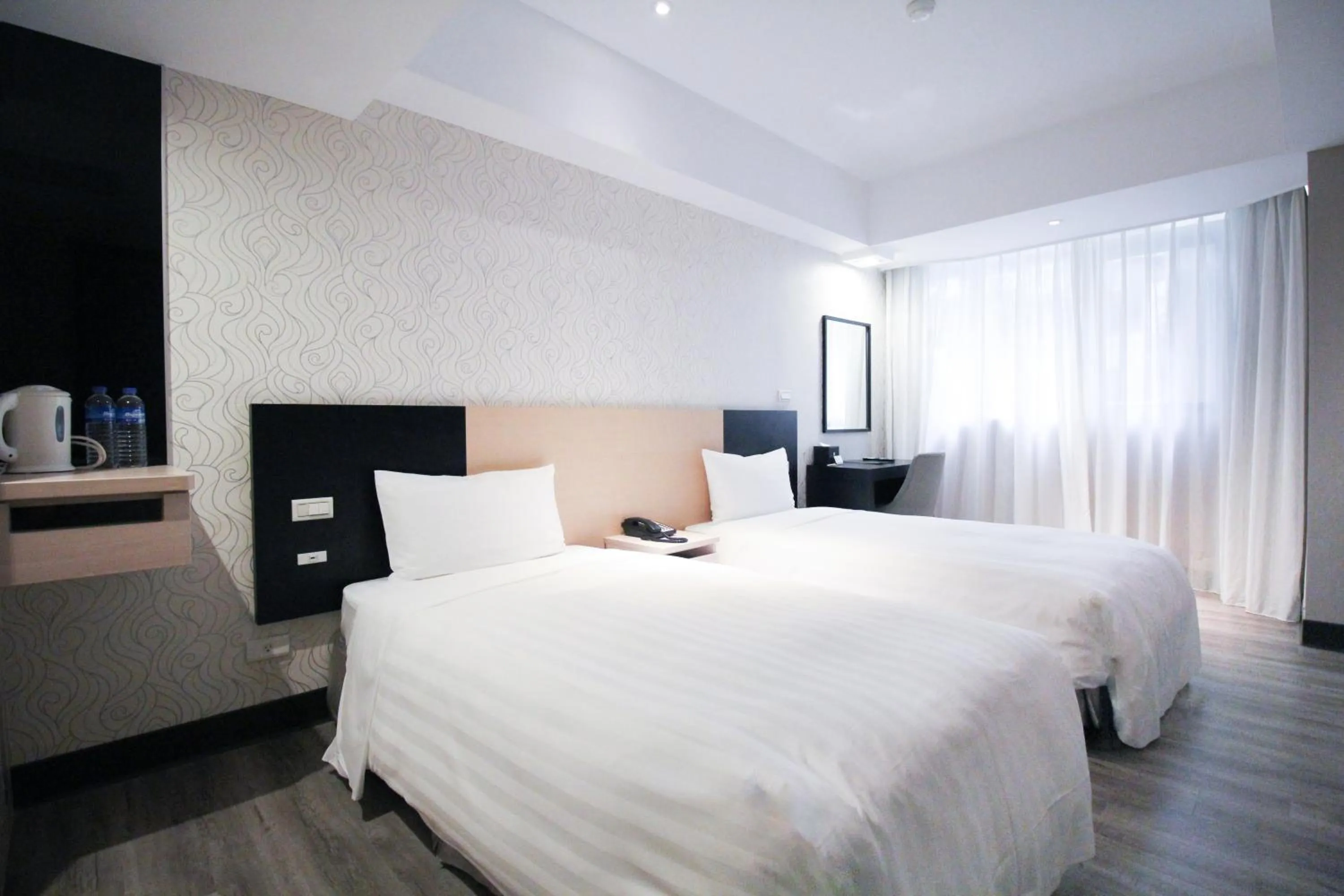 Bed in 台北碧瑤飯店 Hotel B