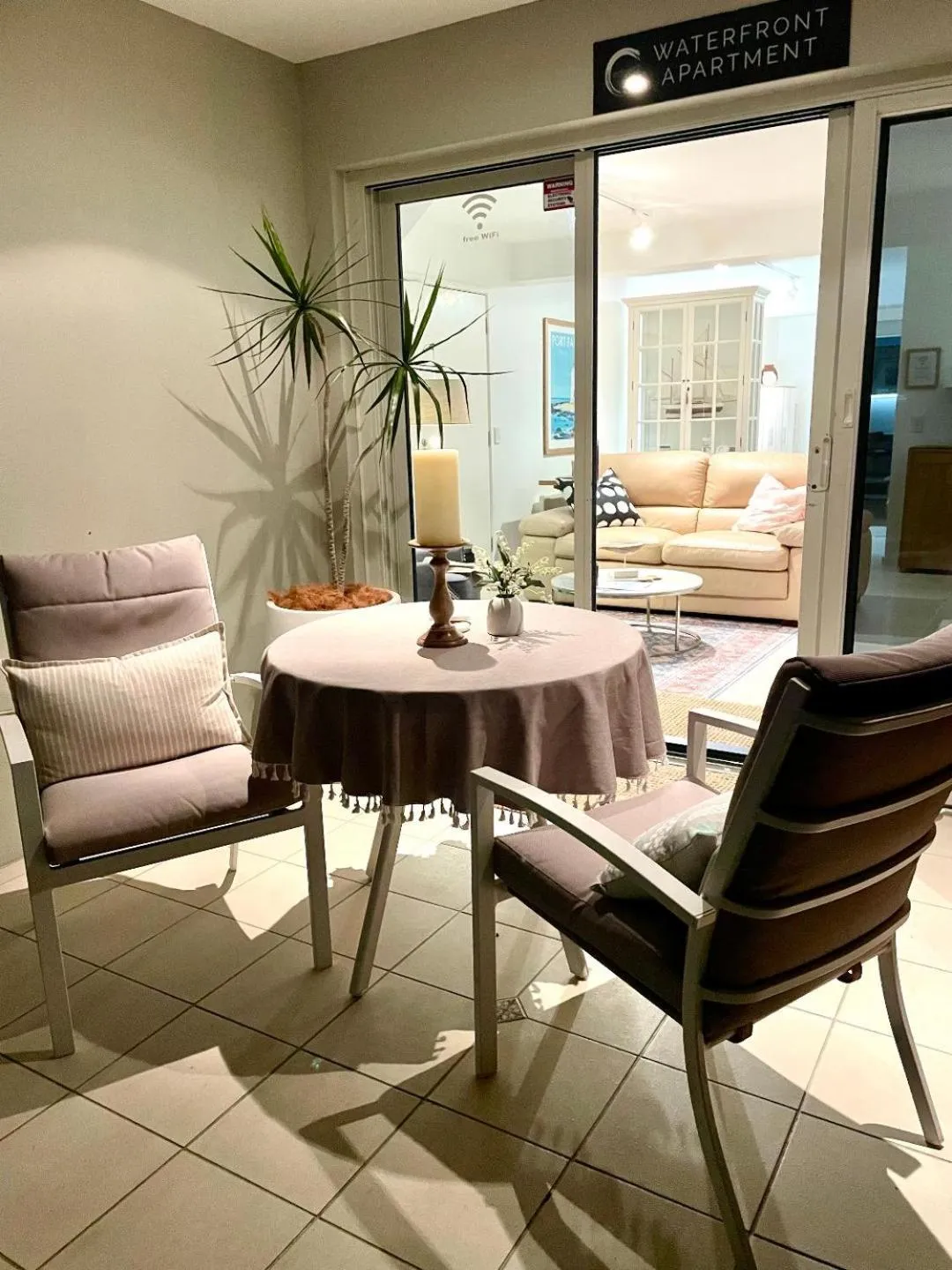 Patio in Edge17 Waterfront Apartment, plus Cottage with Garden View - Port Fairy