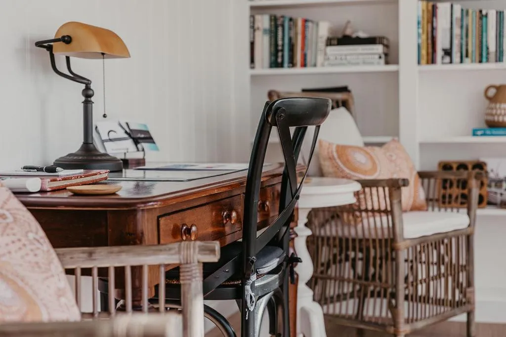 Library in Edge17 Waterfront Apartment, plus Cottage with Garden View - Port Fairy