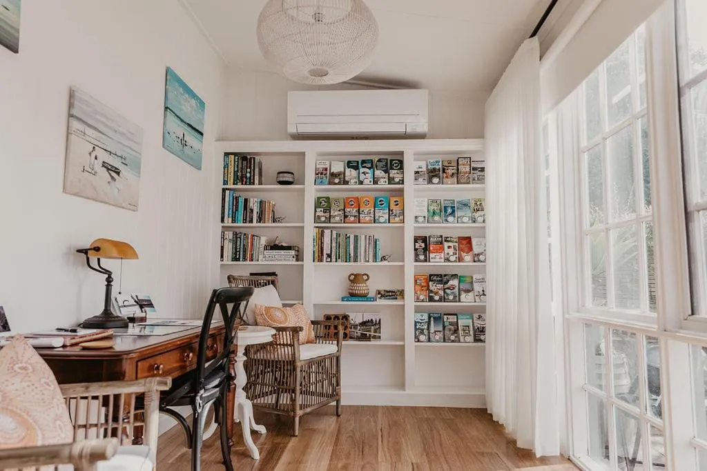 Library in Edge17 Waterfront Apartment, plus Cottage with Garden View - Port Fairy