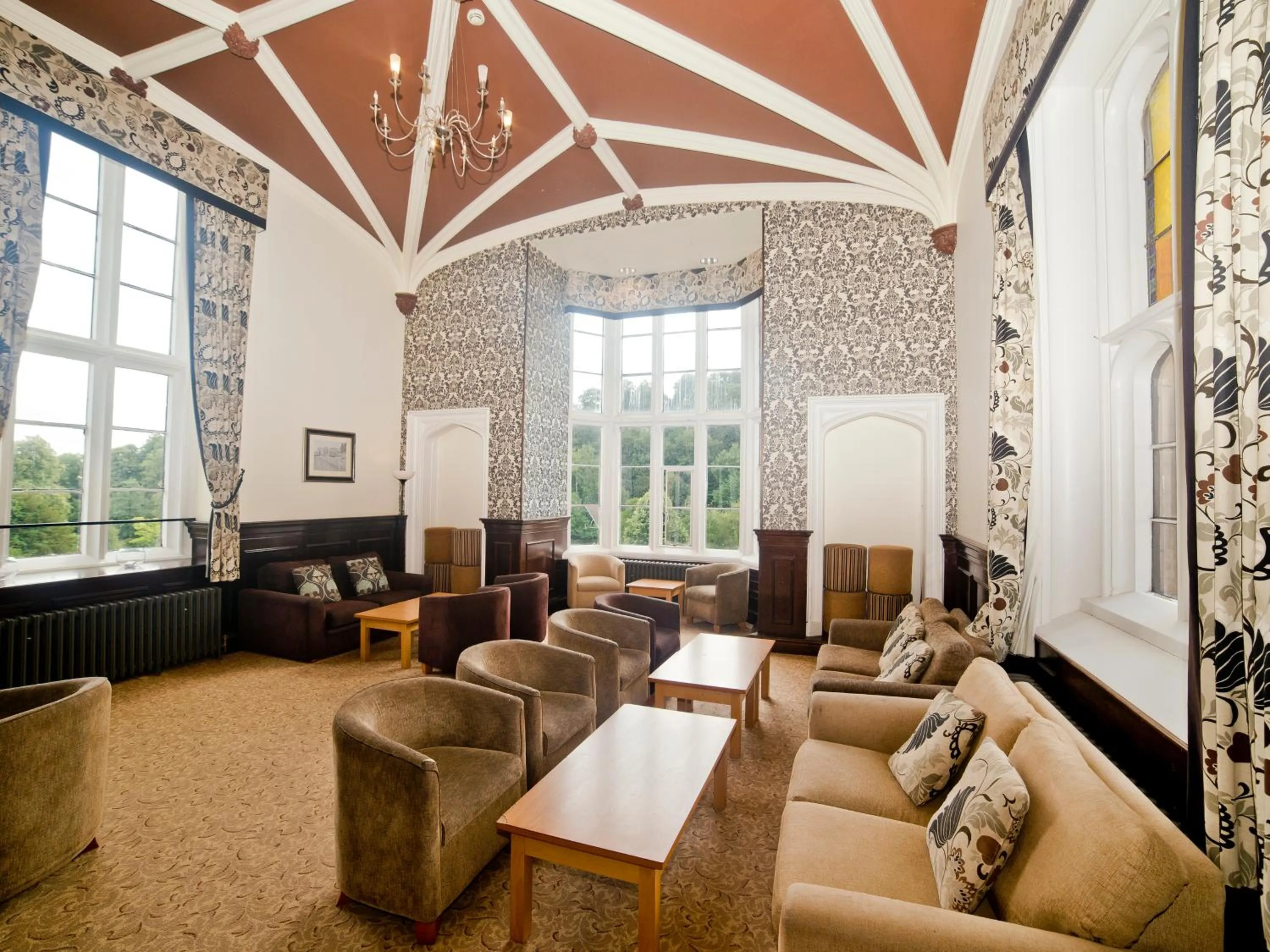 Seating area in YHA Ilam Hall