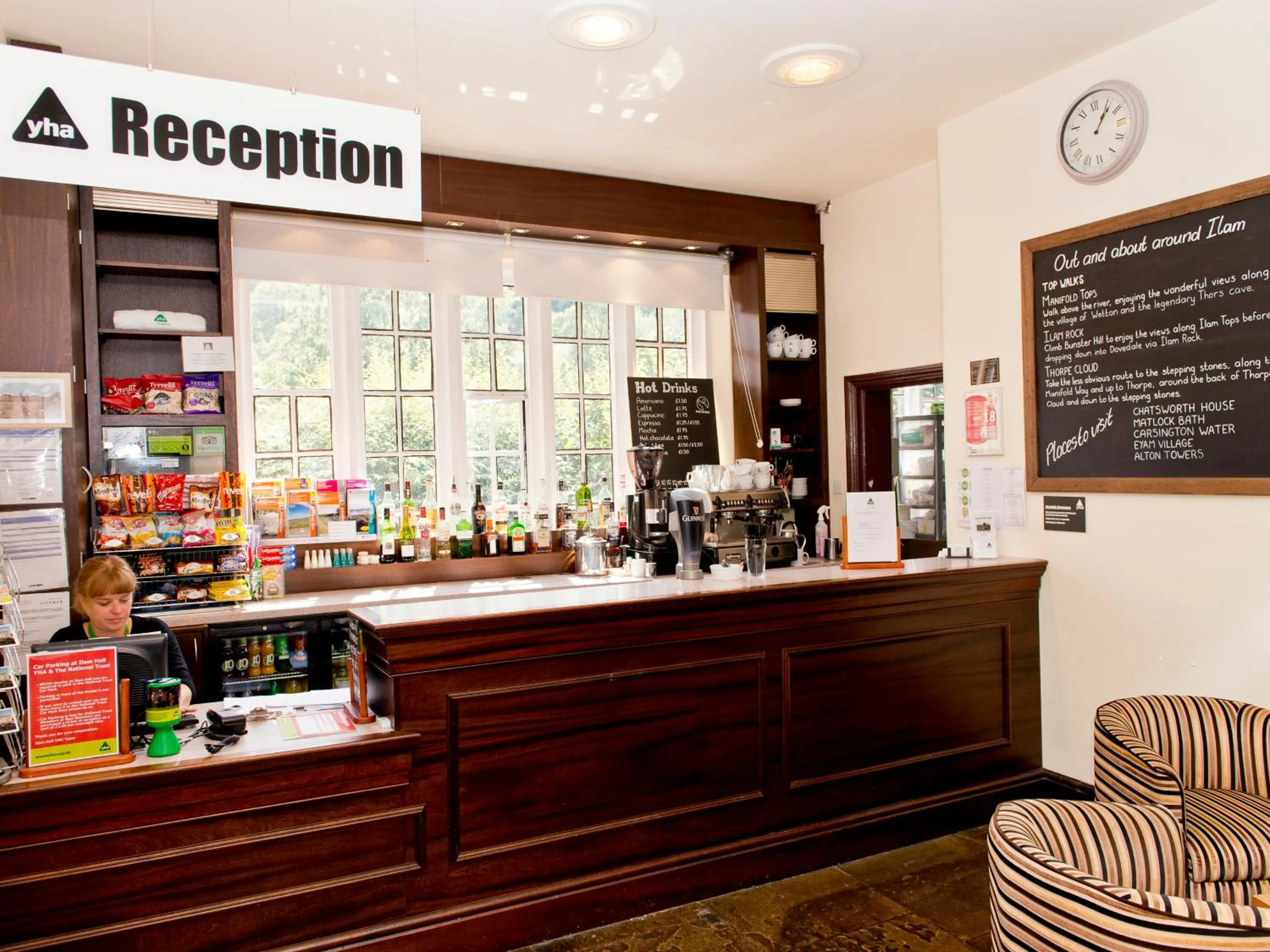 Lobby or reception in YHA Ilam Hall