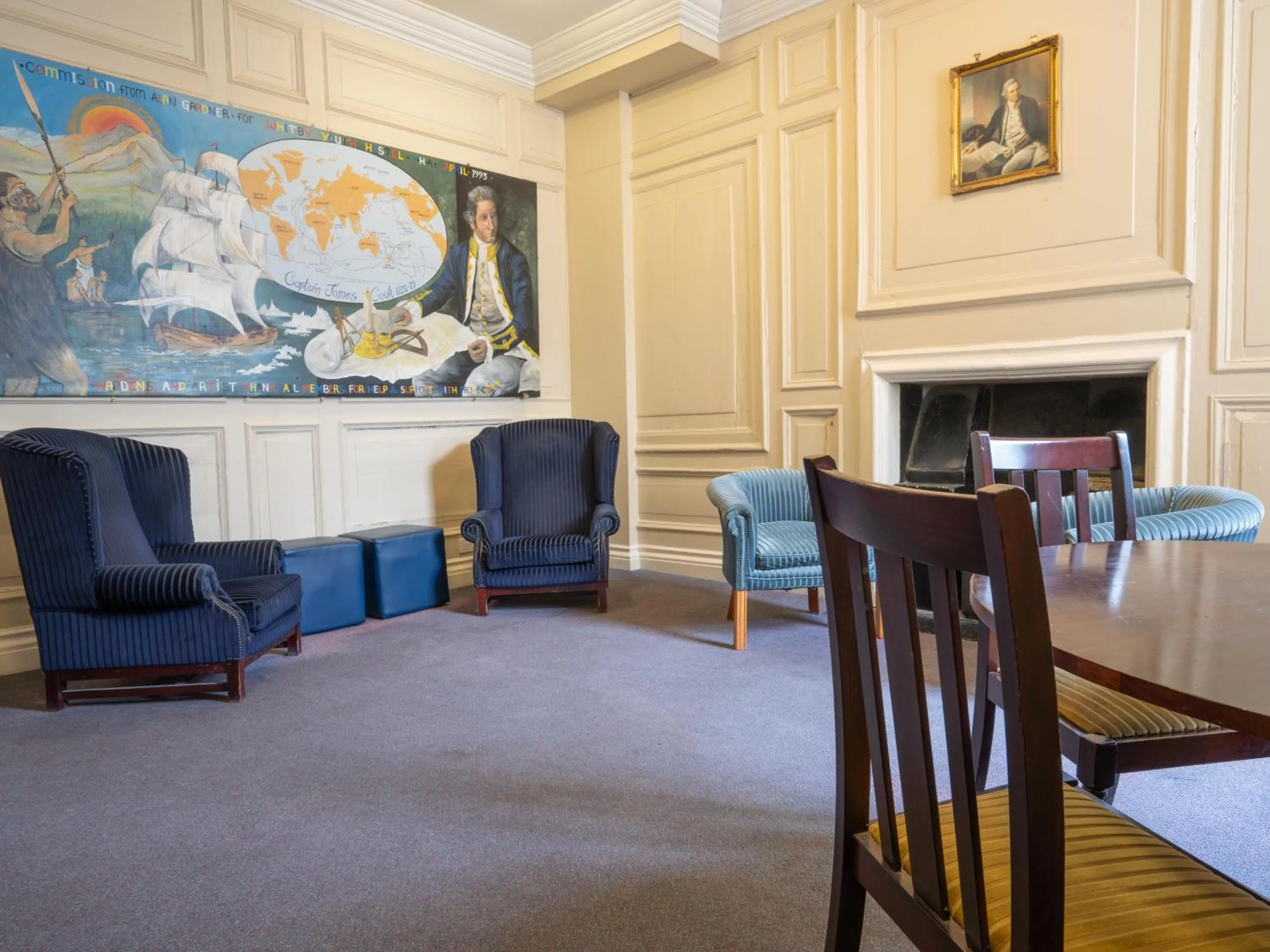 Seating area in YHA Whitby