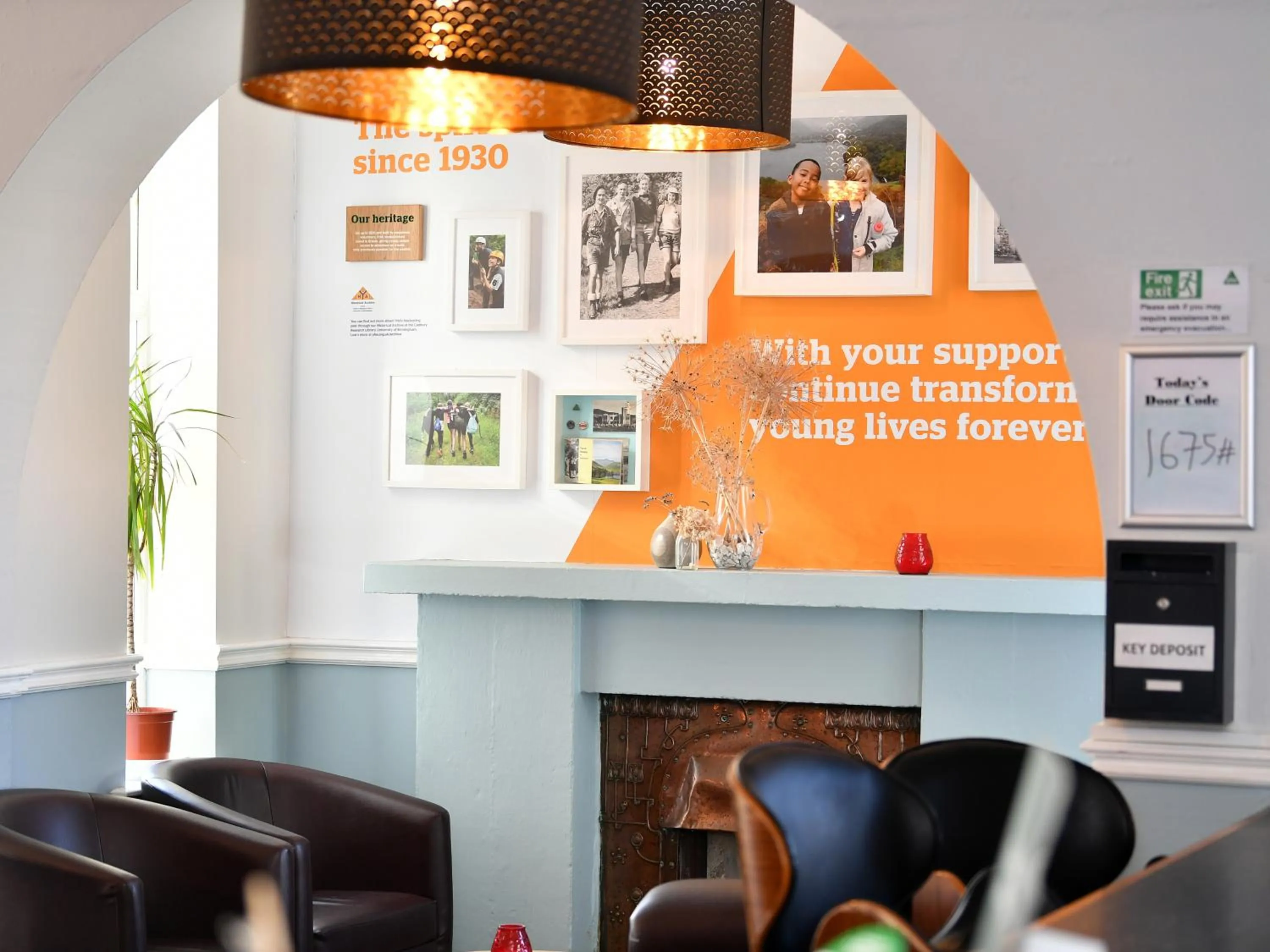 Seating area in YHA Windermere