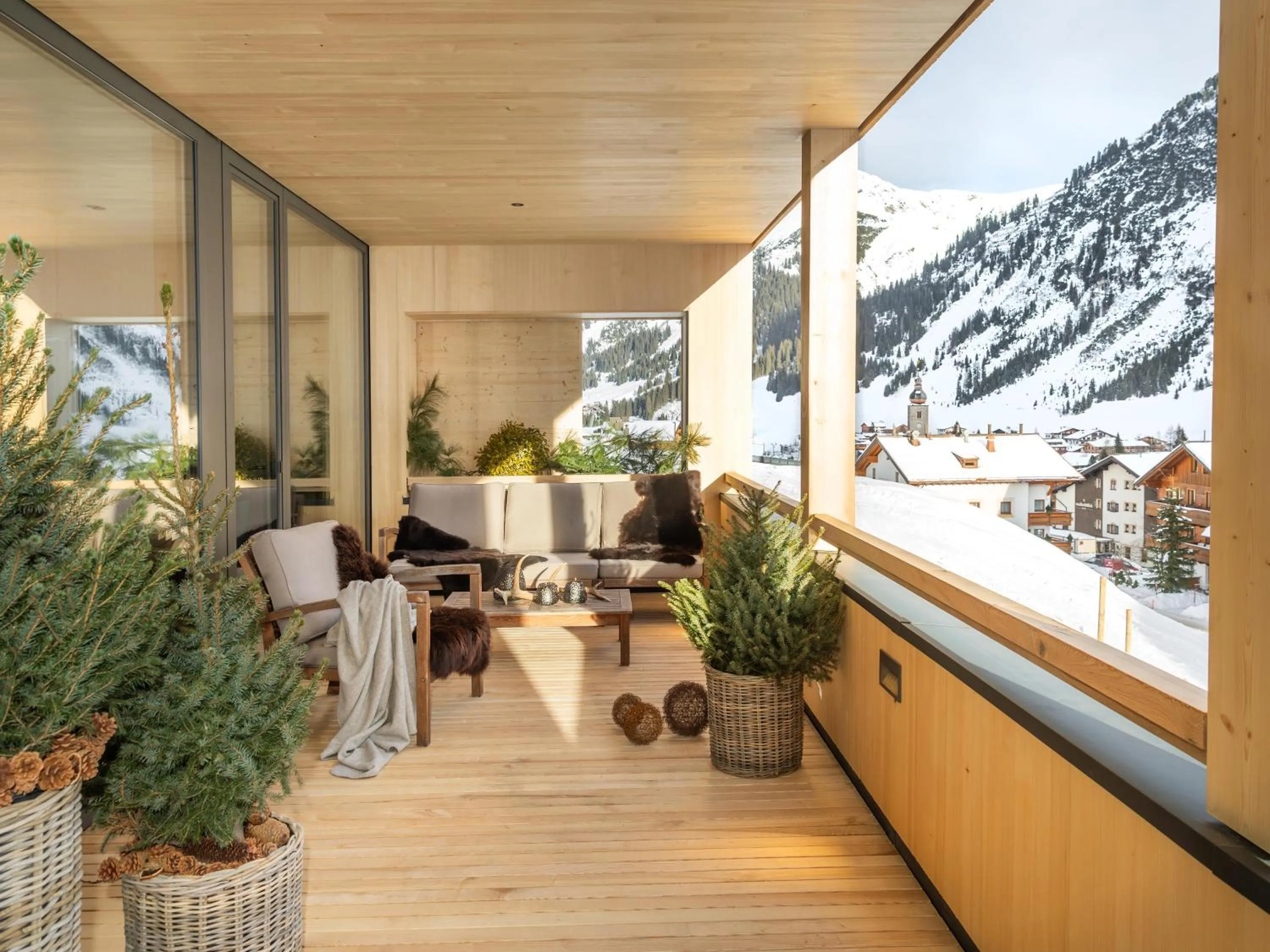Balcony/Terrace in Hotel Schranz - Ski In & Ski Out