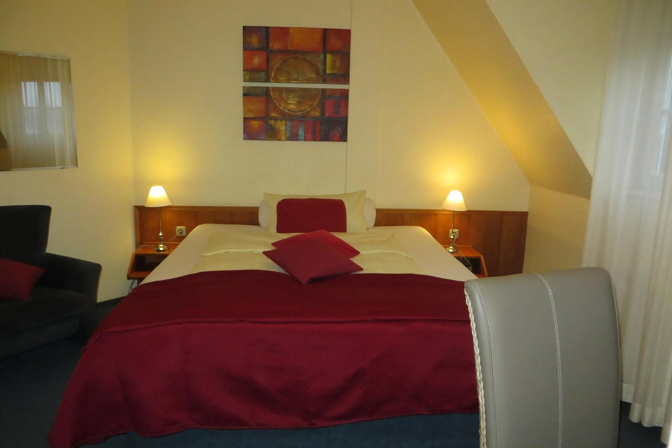 Bed in Burghotel Münzenberg