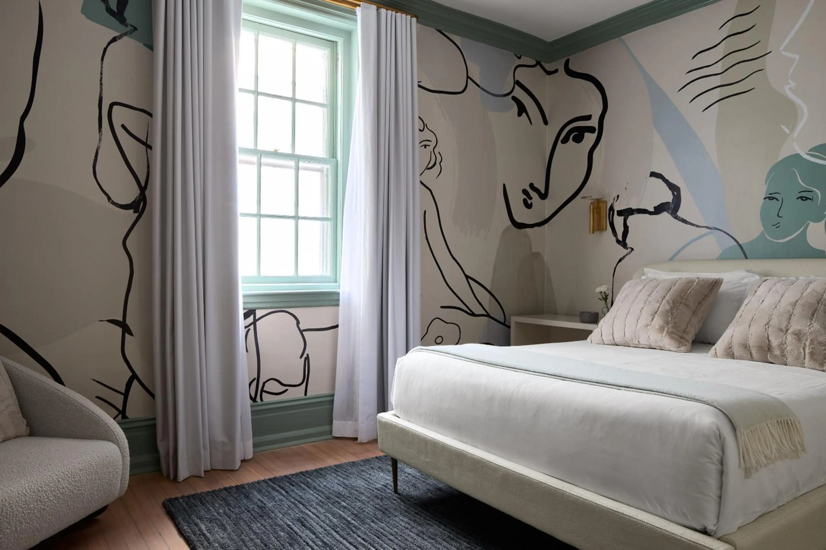 Bed in The Franklin on Rittenhouse, A Boutique Hotel