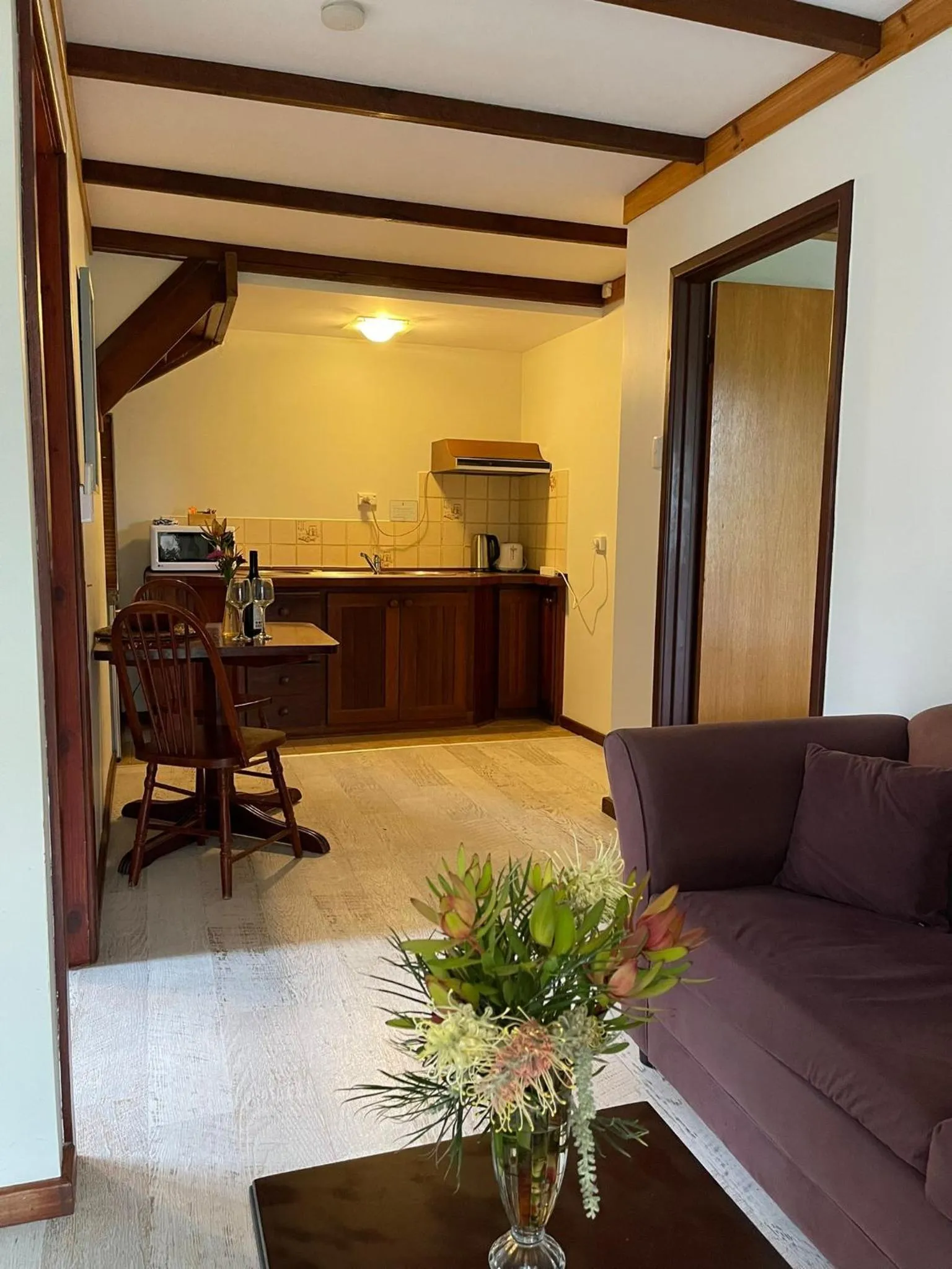 Seating area in Sienna Lodge