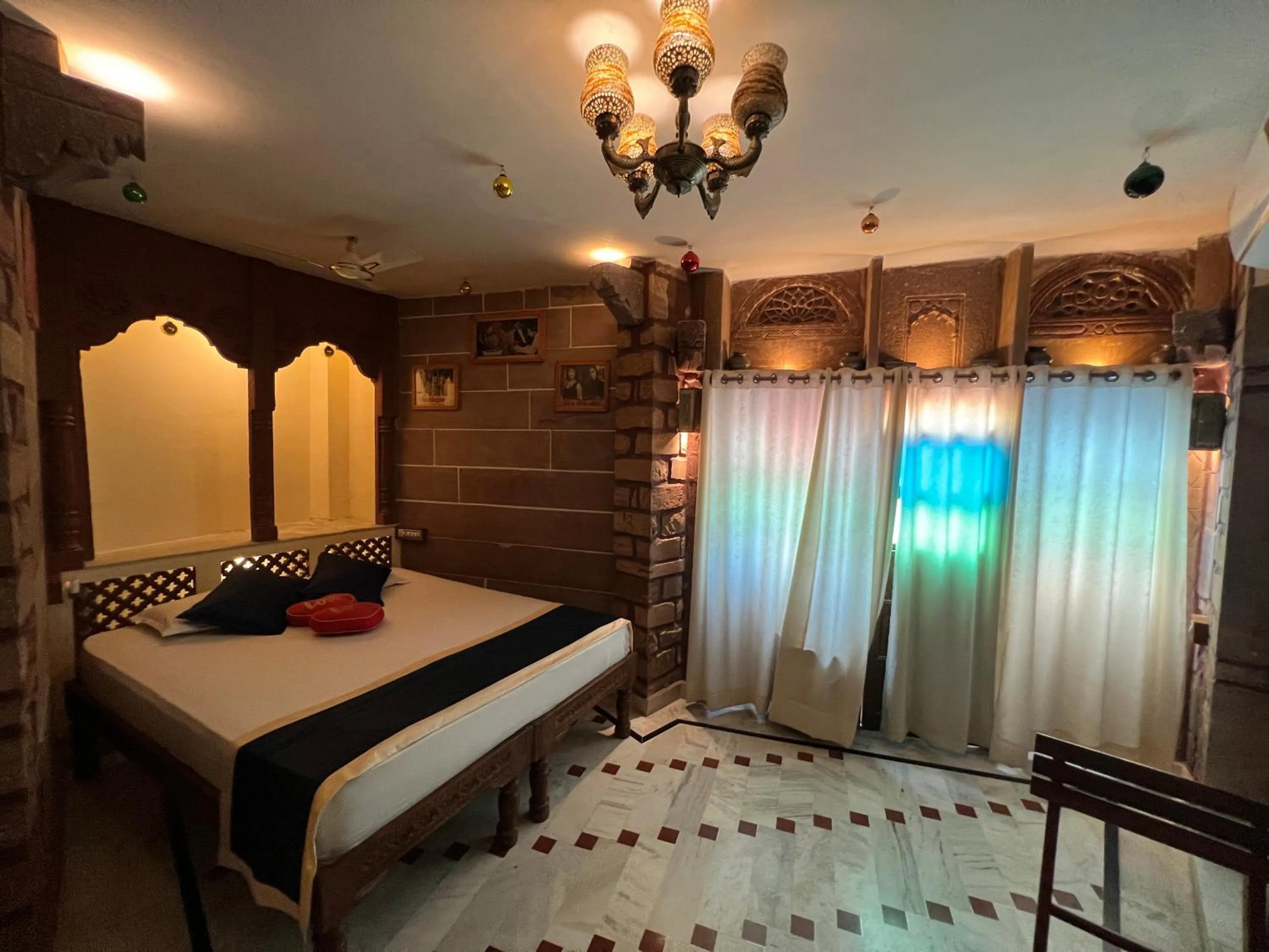 Bed in Raj Mandir Boutique Home Stay
