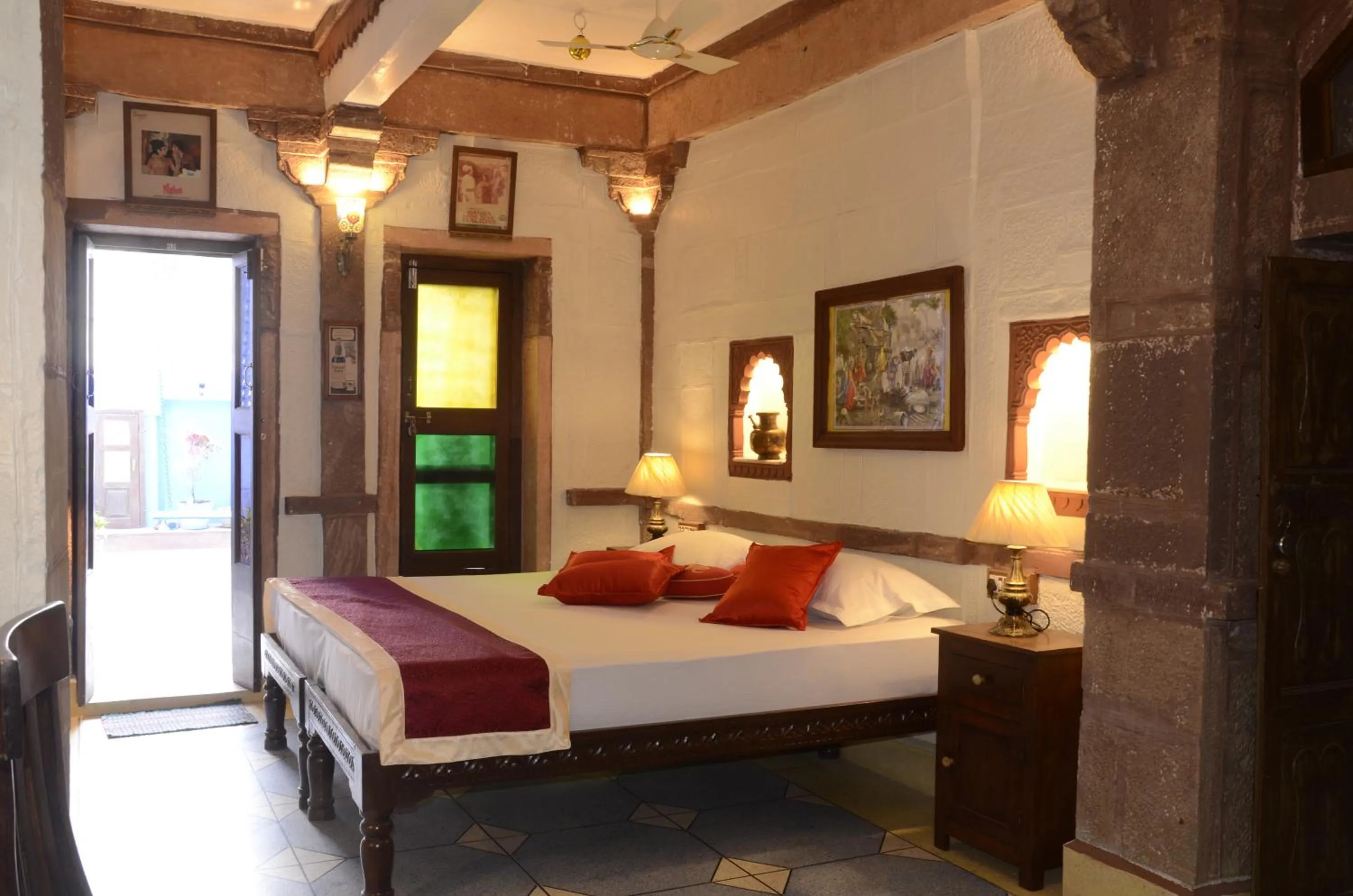 Photo of the whole room, Bed in Raj Mandir Boutique Home Stay