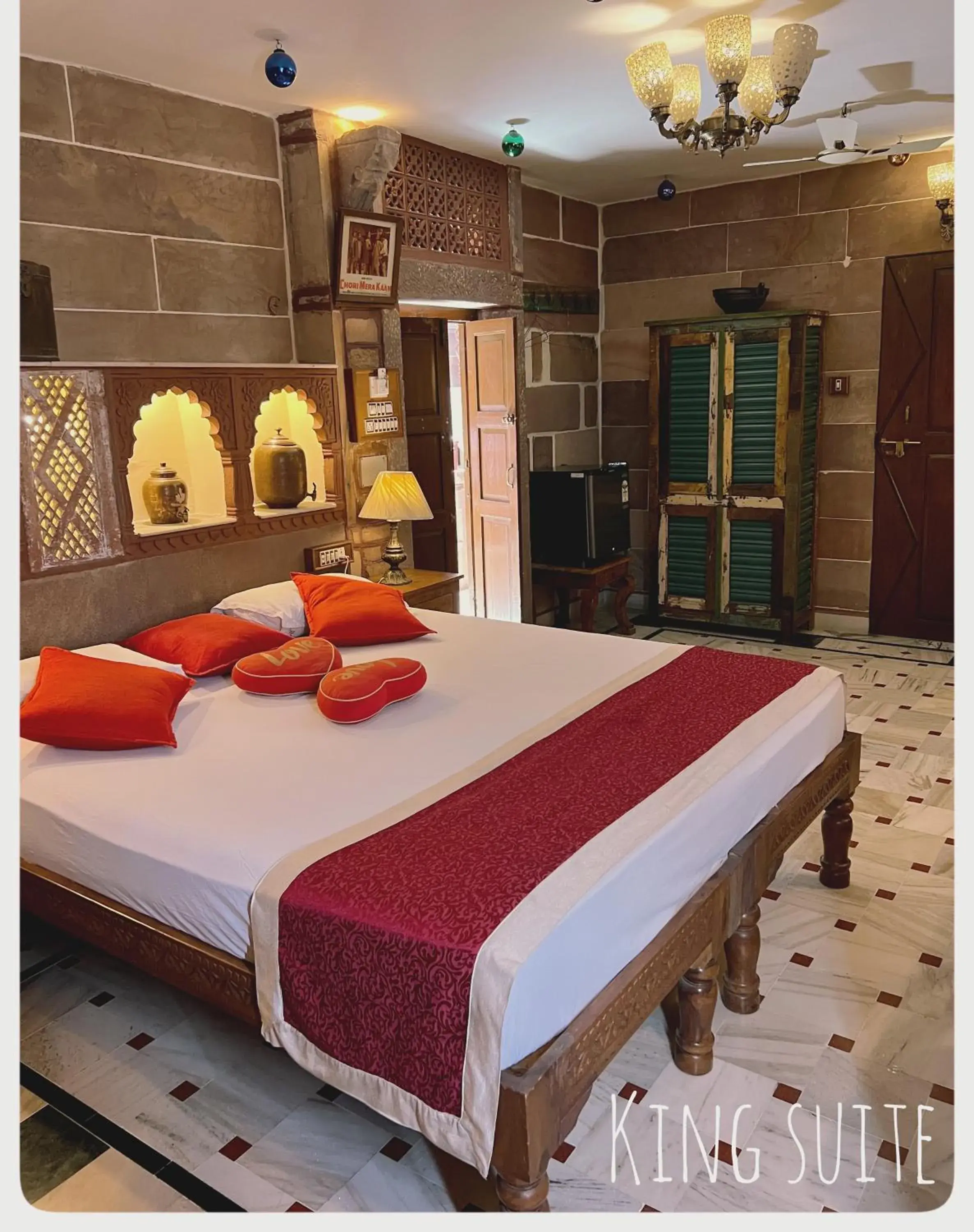King Suite with Balcony & Fort View in Raj Mandir Boutique Home Stay King Suite with Balcony & Fort View in Raj Mandir Boutique Home Stay