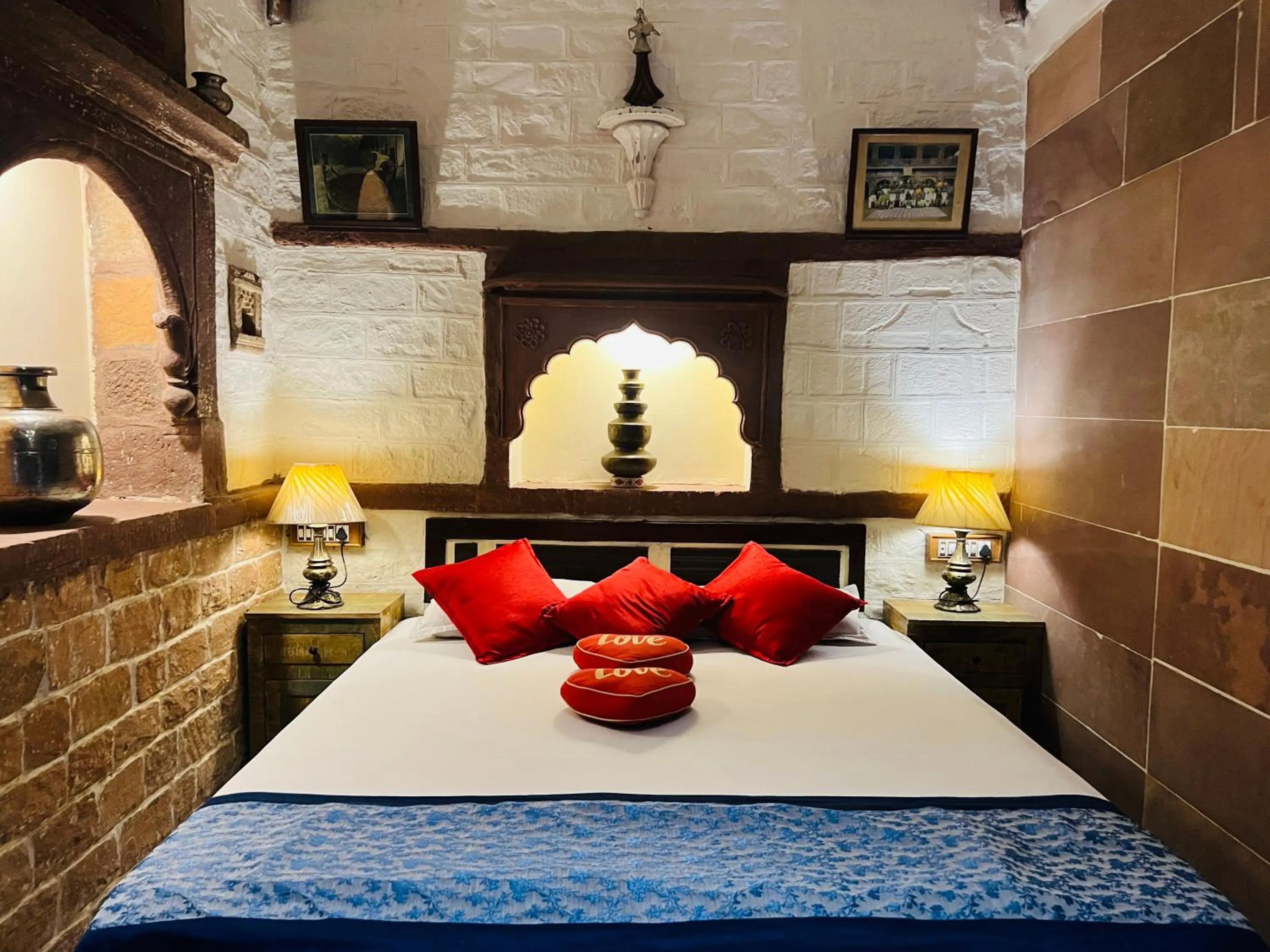 Photo of the whole room, Bed in Raj Mandir Boutique Home Stay