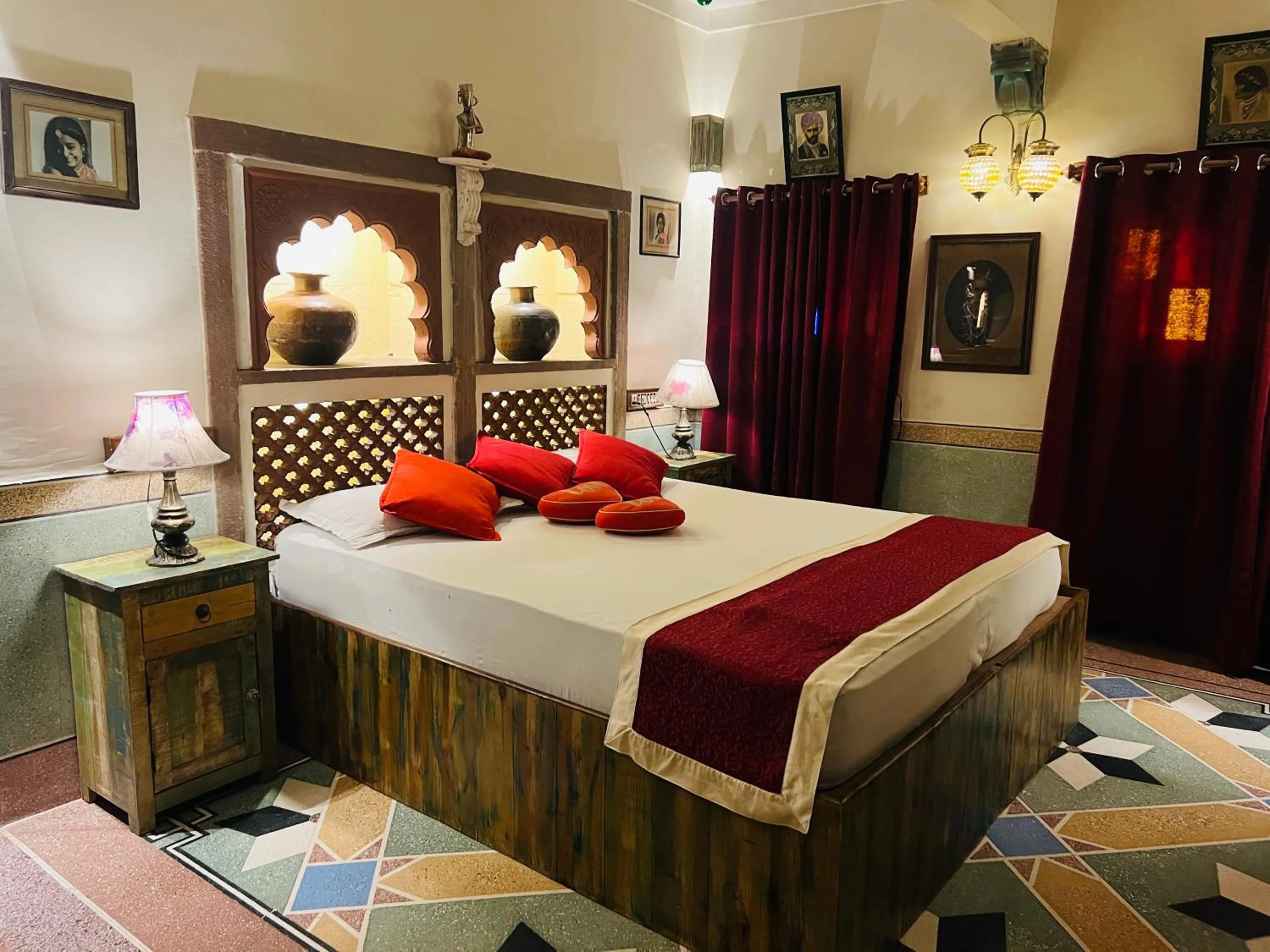 Photo of the whole room, Bed in Raj Mandir Boutique Home Stay