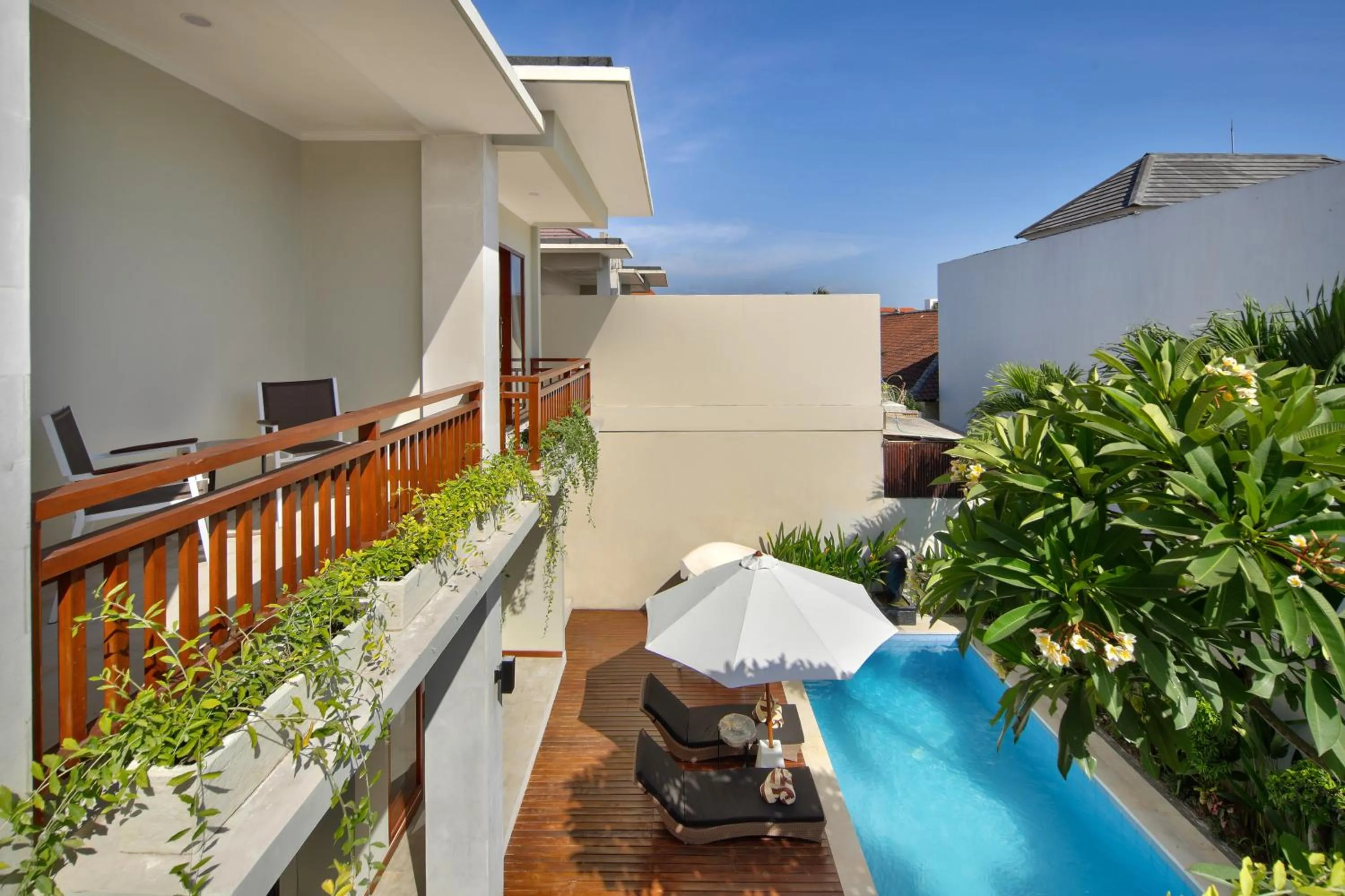Garden view in Daha Mansions Seminyak