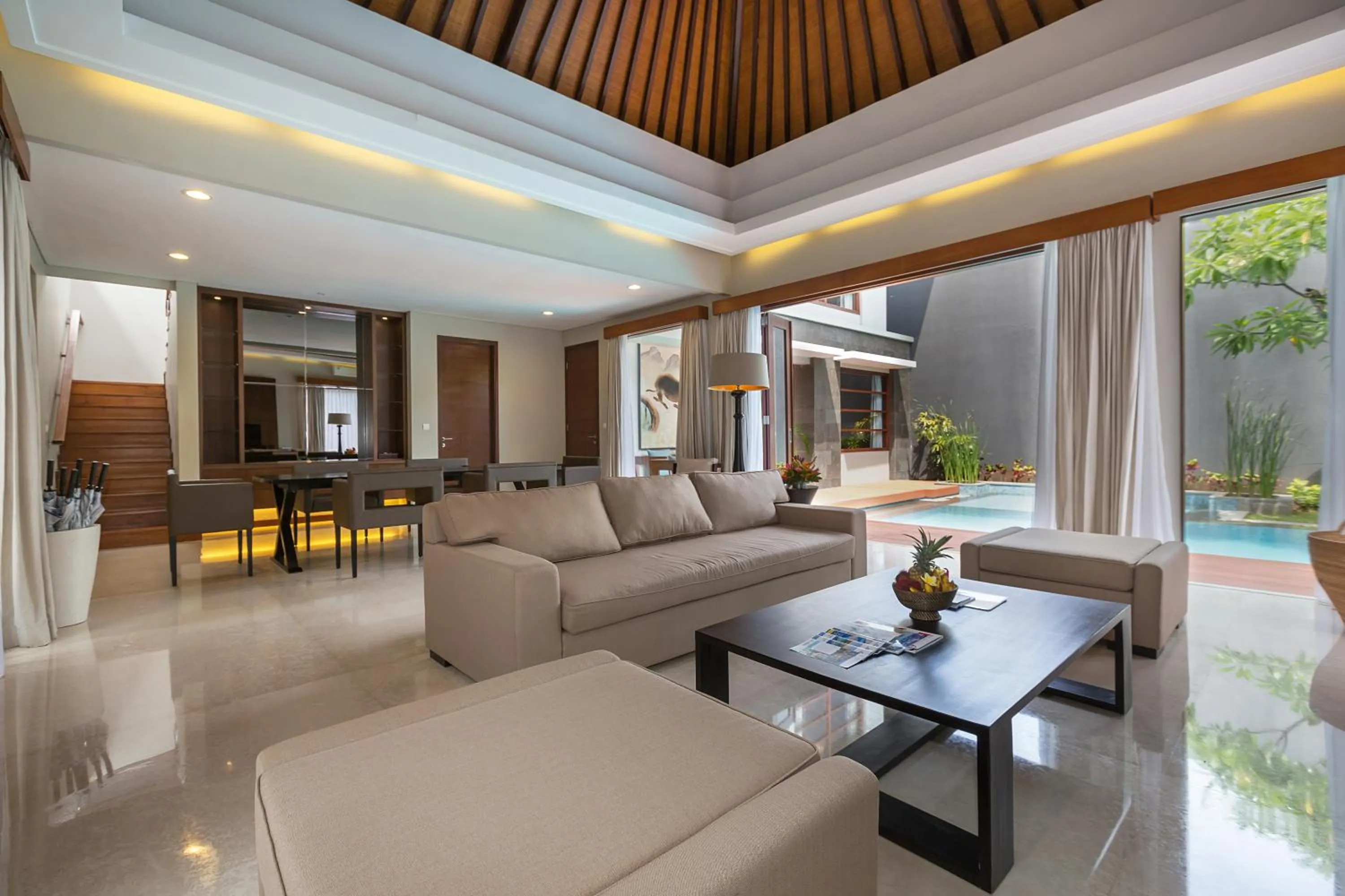 Living room in Entrada Seminyak Villa By Nagisa Bali