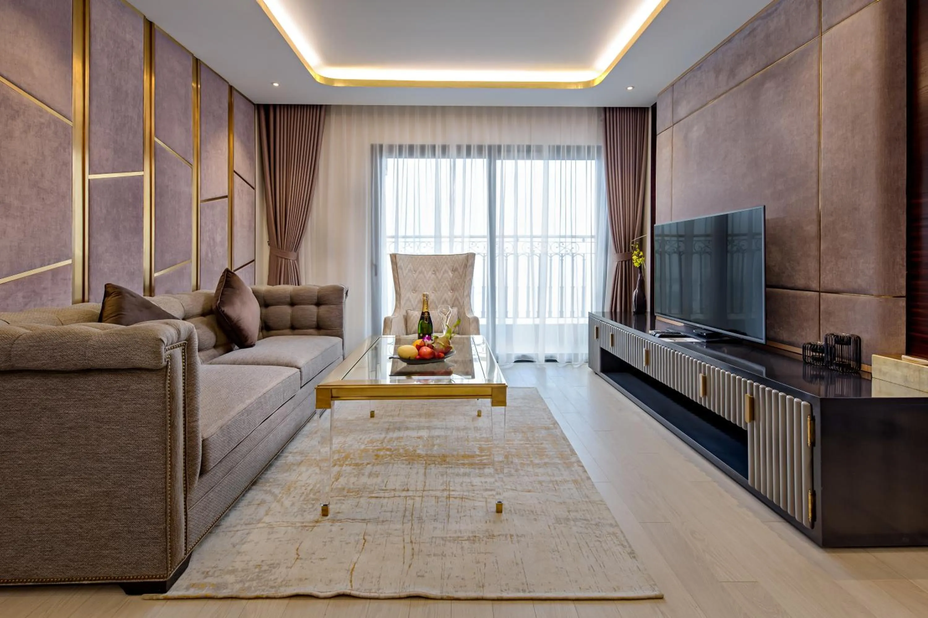 Living room in Wyndham Danang Golden Bay - Free Shuttle Bus to Beach