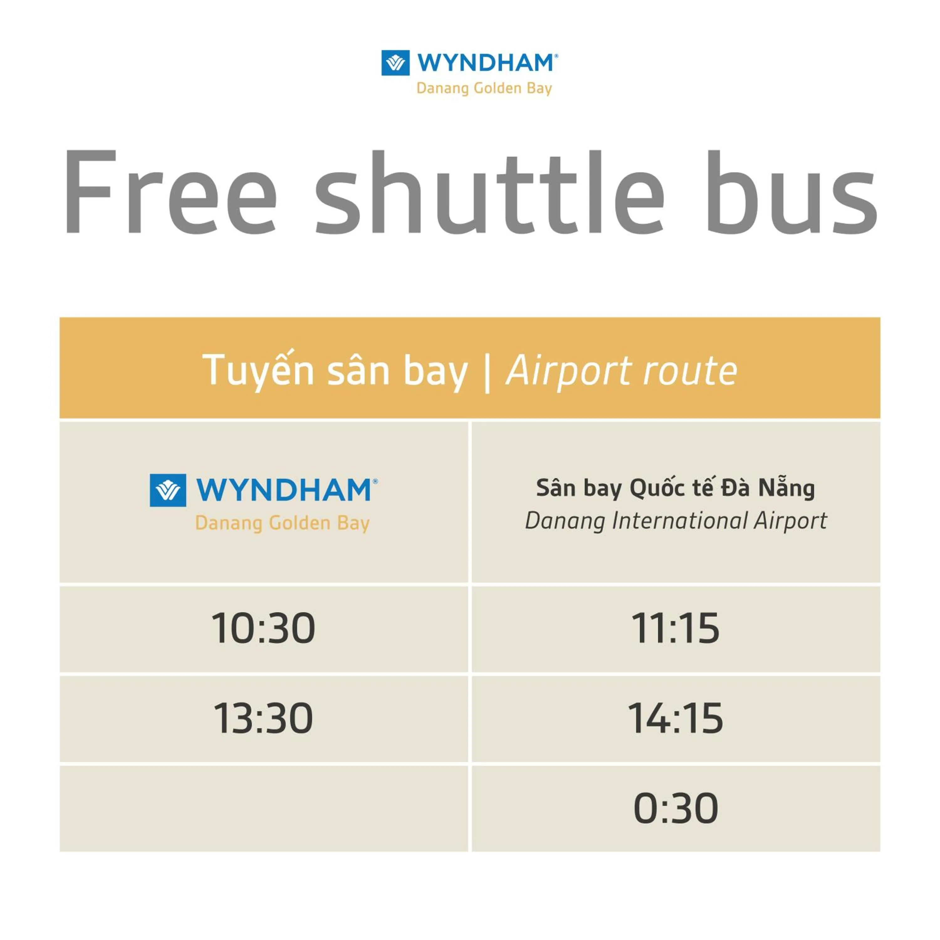 shuttle in Wyndham Danang Golden Bay - Free Shuttle Bus to Beach