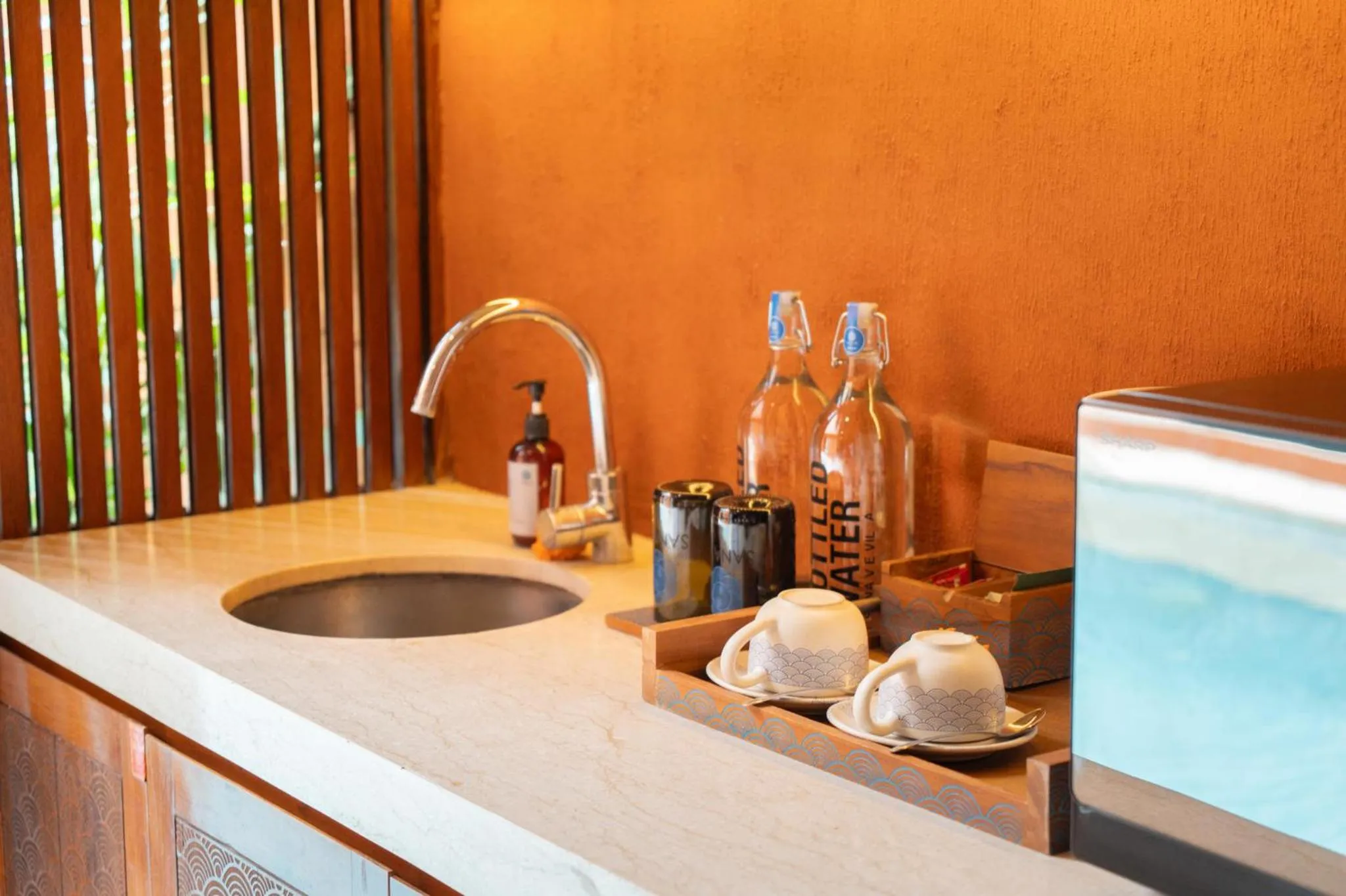 Kitchen or kitchenette in Sana Vie Villa Seminyak by Ini Vie Hospitality