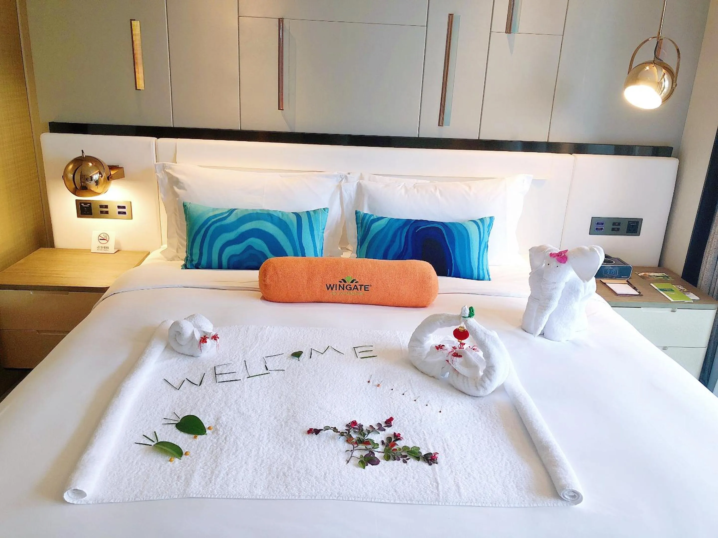 Bed in 三亚鹿回头蔚景温德姆酒店