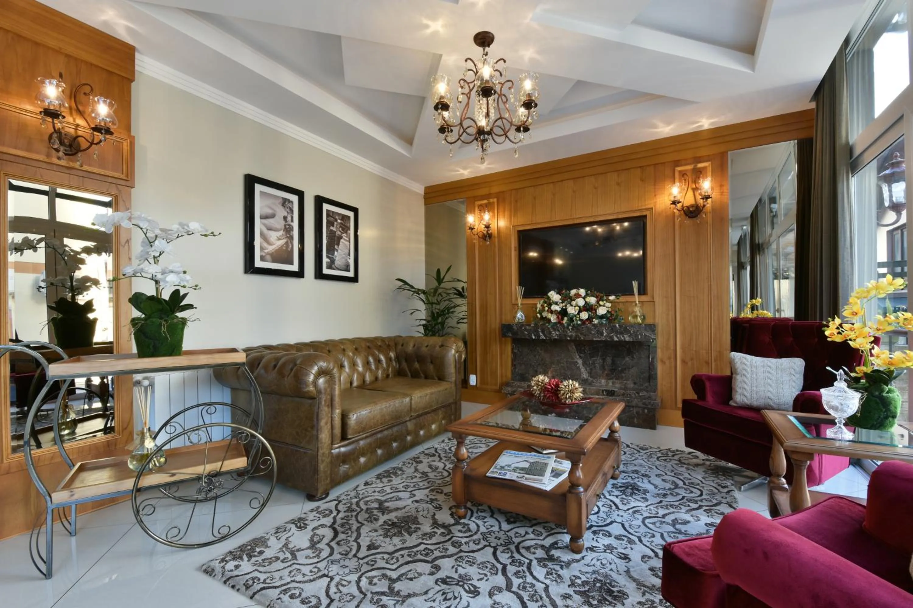 Lobby or reception in Micheline Hotel Tricot - ao lado da Rua Coberta