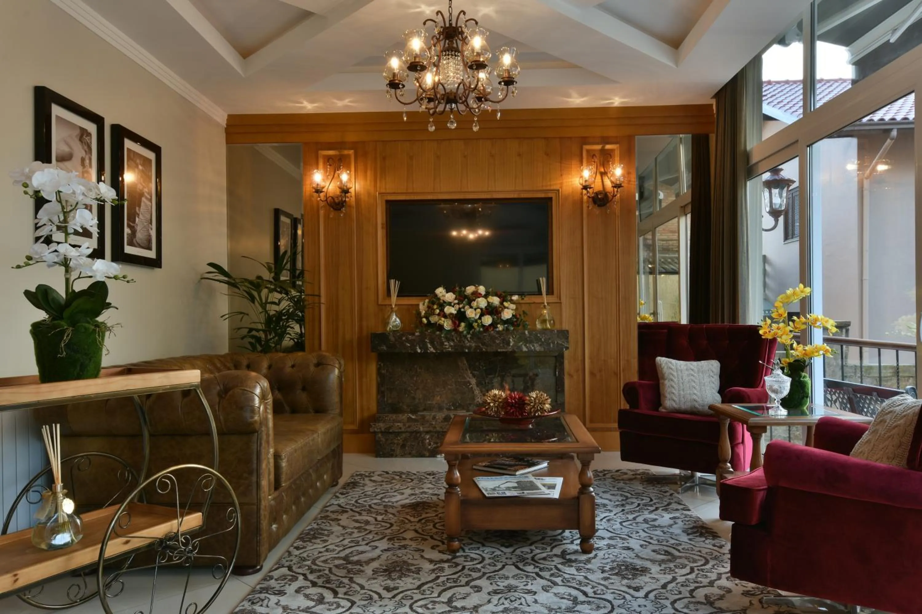 Lobby or reception in Micheline Hotel Tricot - ao lado da Rua Coberta