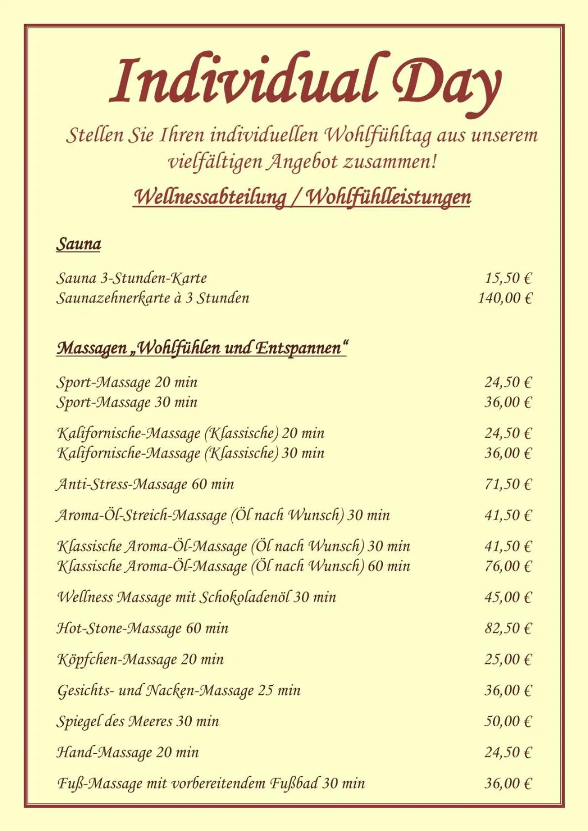 Massage in Ankerhof Hotel