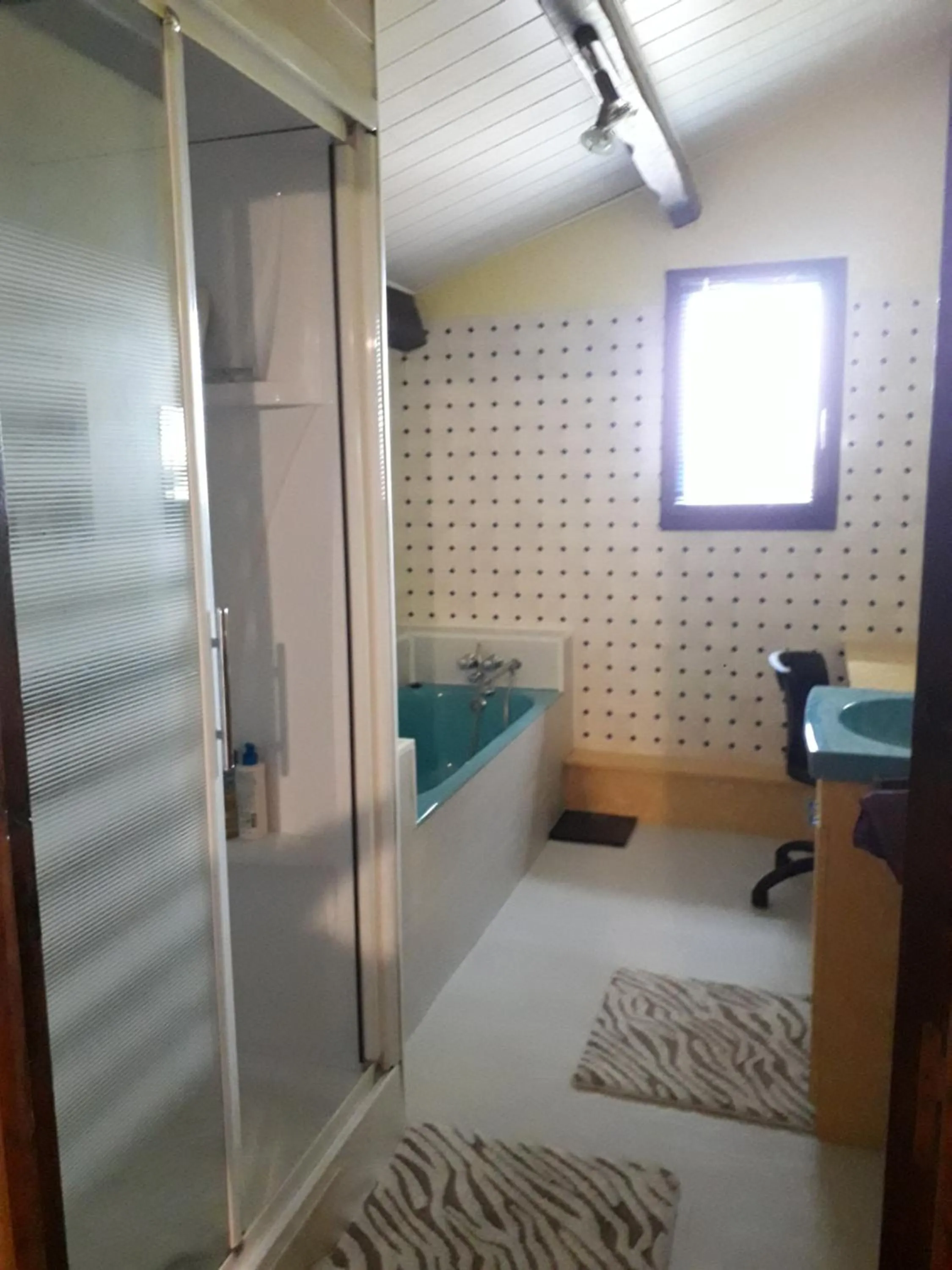 Shower, Bed in Villa Gazounette