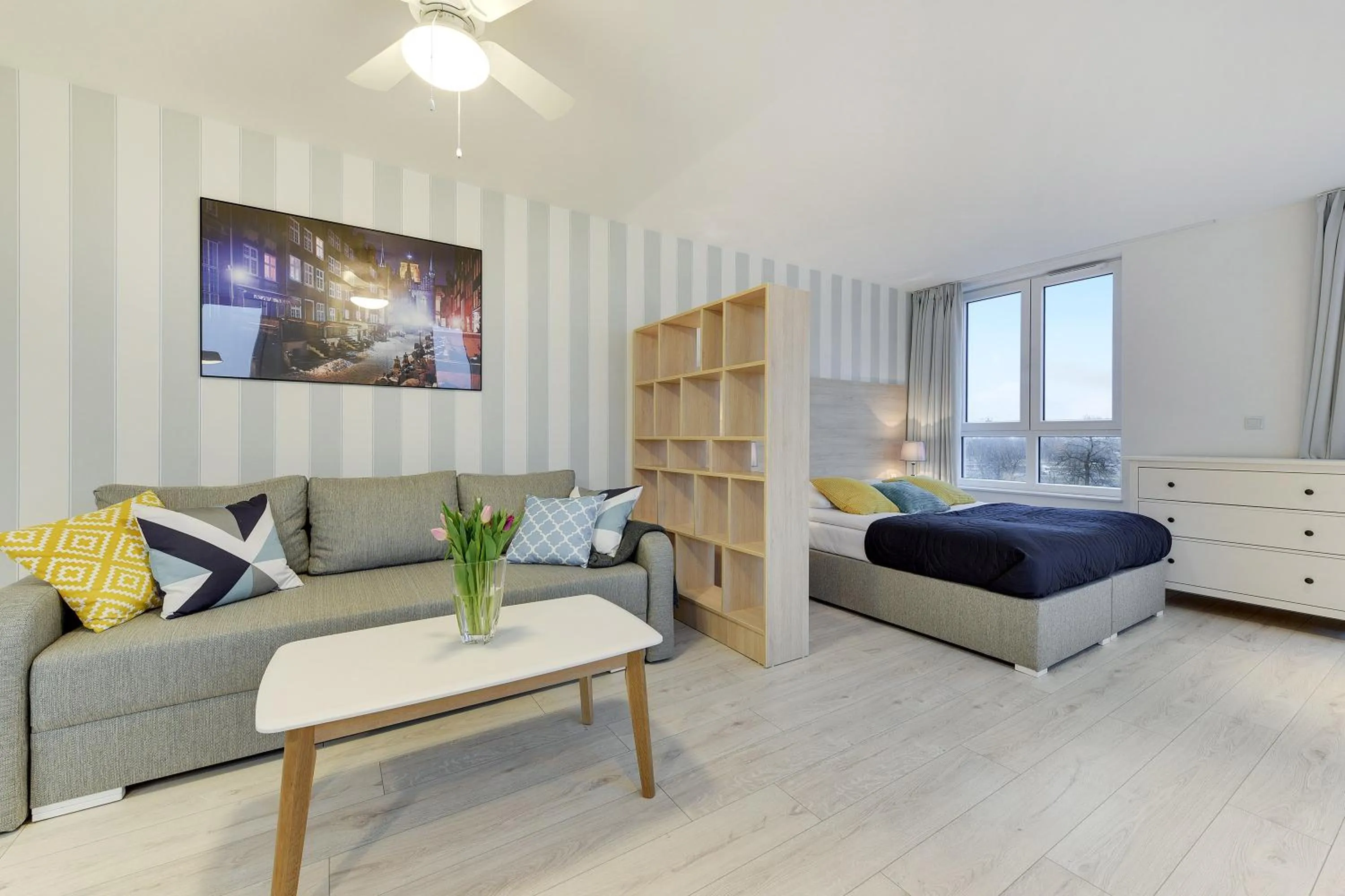 Bed in Chrobry Apartamenty Gdańsk Grodzka 10