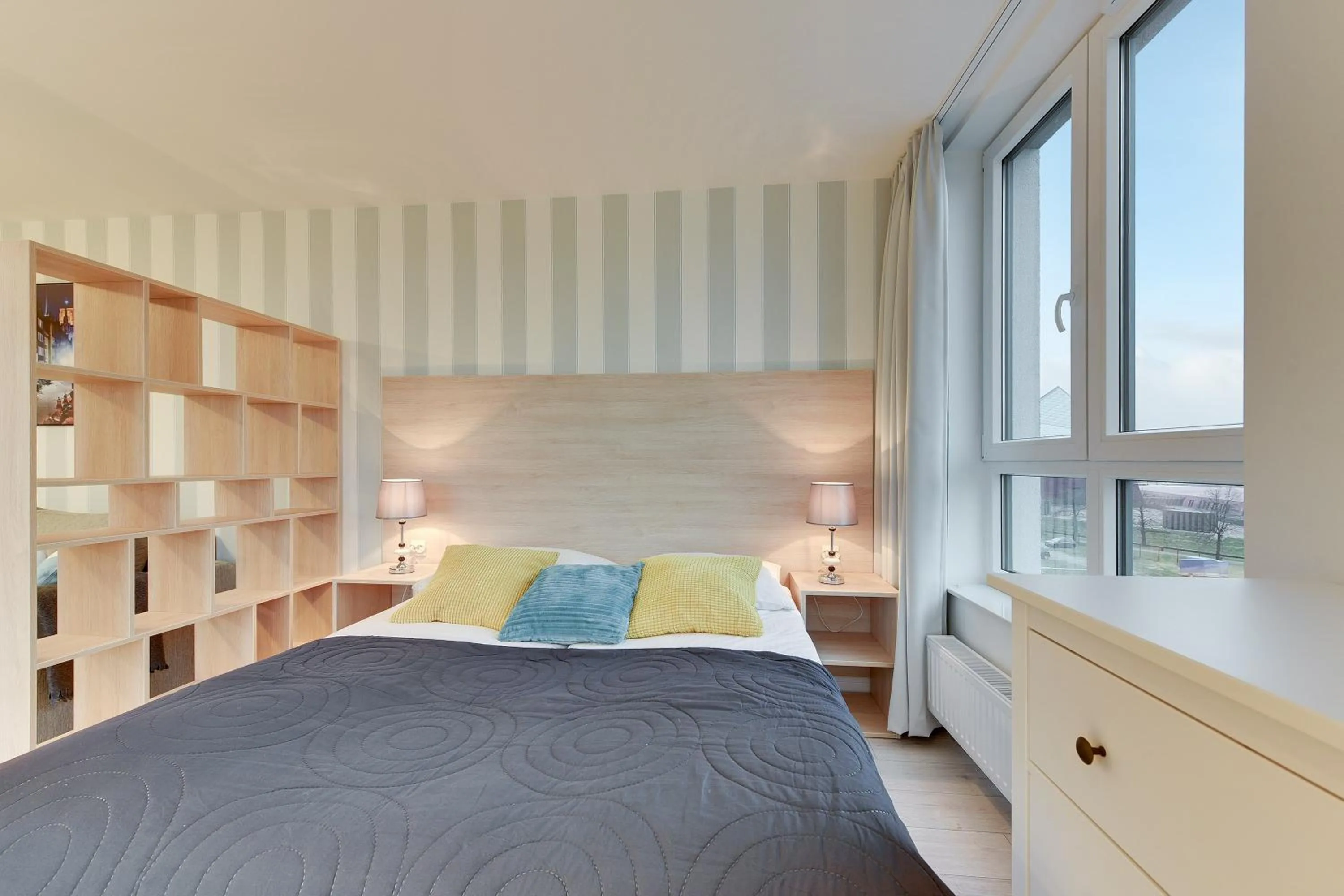 Bed in Chrobry Apartamenty Gdańsk Grodzka 10