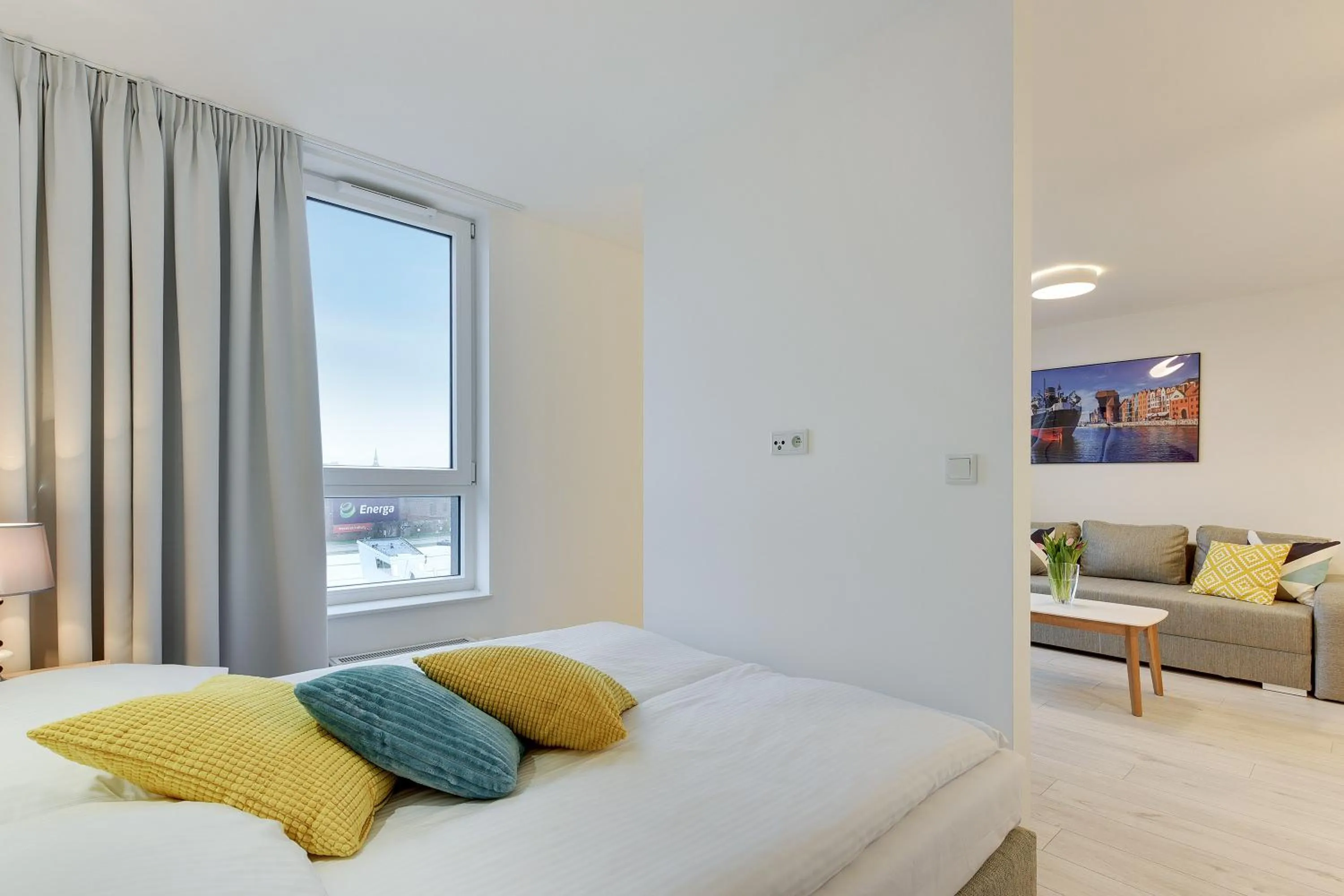 Bed in Chrobry Apartamenty Gdańsk Grodzka 10
