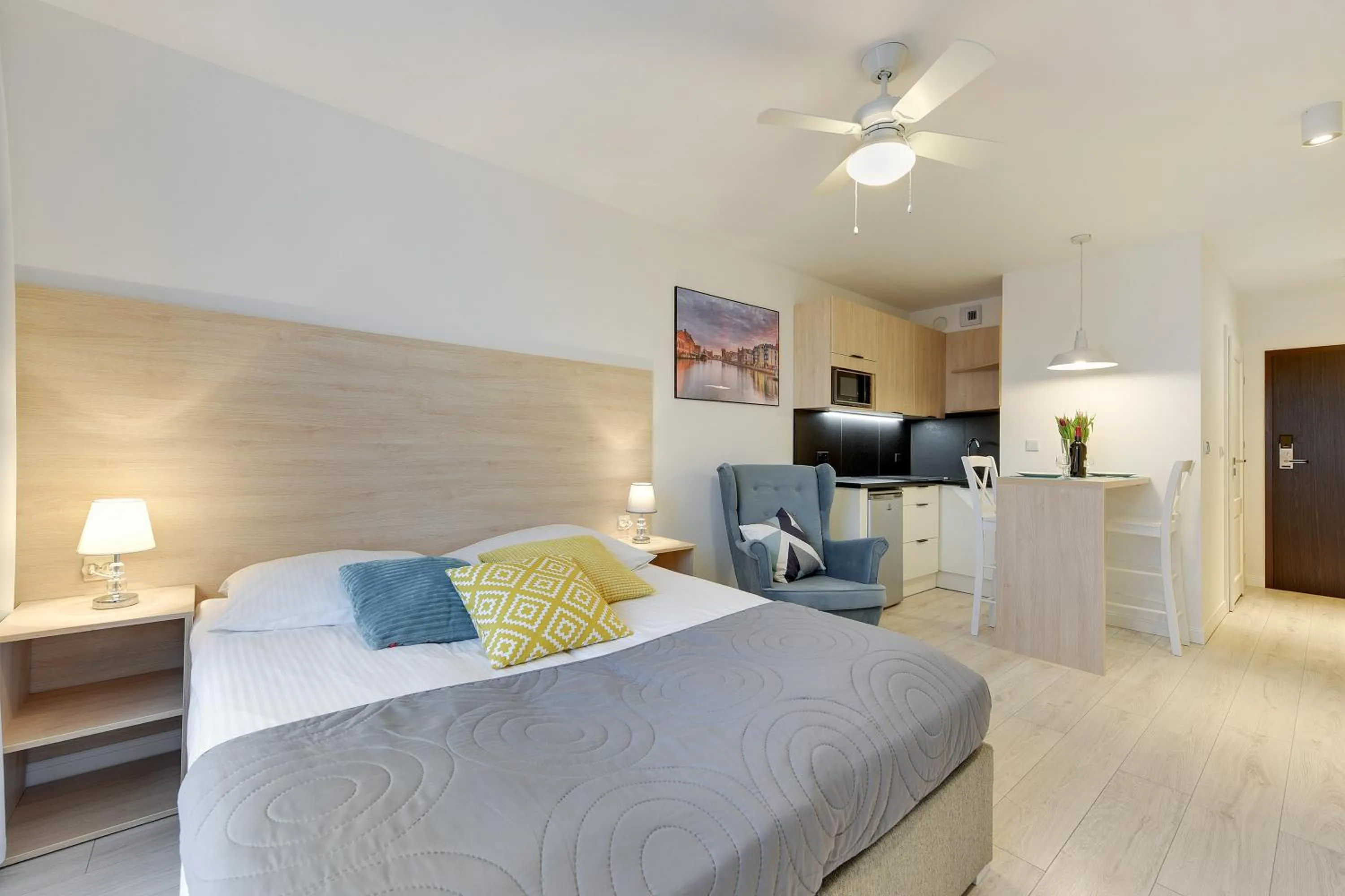 Bed in Chrobry Apartamenty Gdańsk Grodzka 10