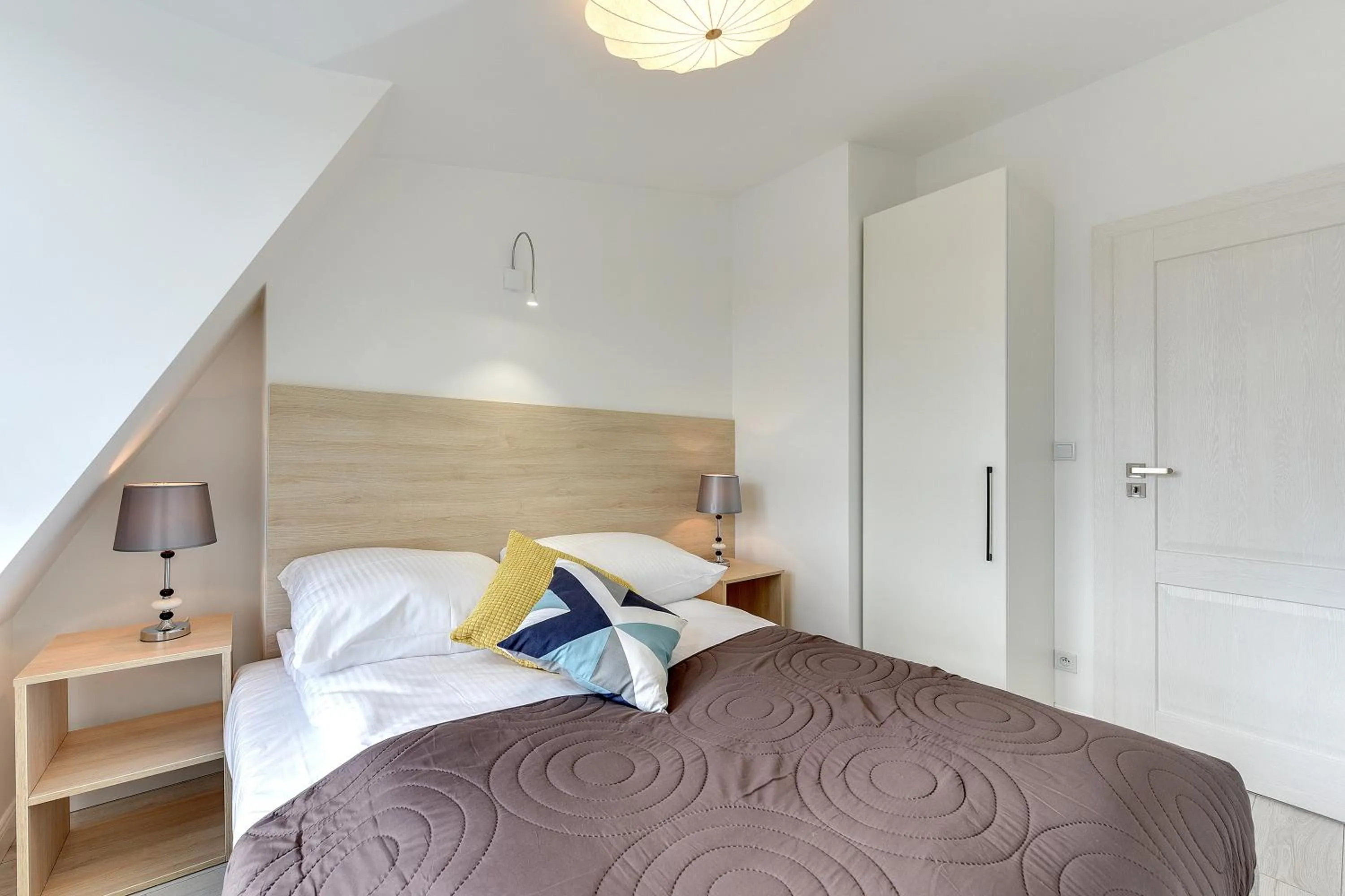 Bed in Chrobry Apartamenty Gdańsk Grodzka 10