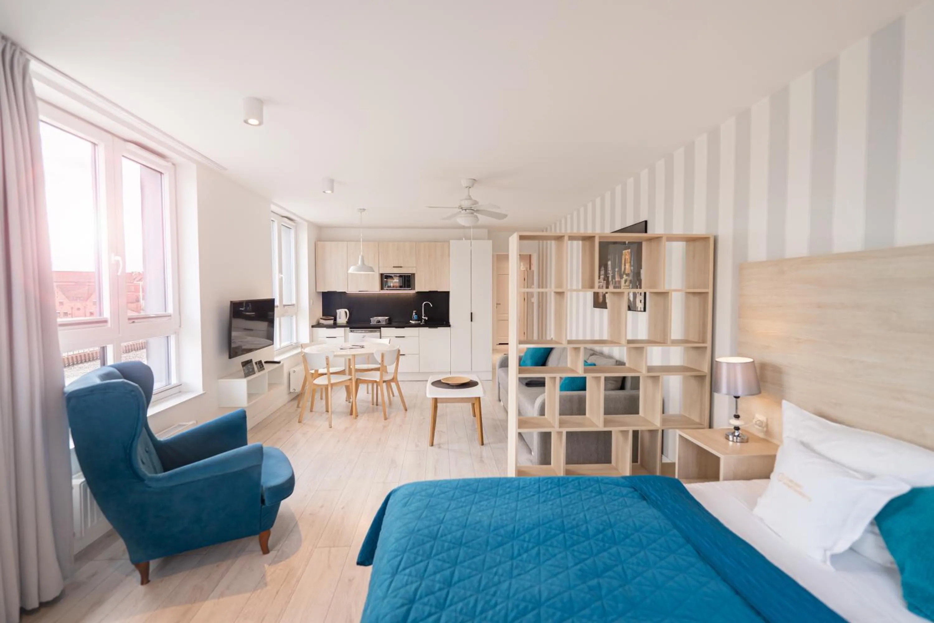 Bed in Chrobry Apartamenty Gdańsk Grodzka 10