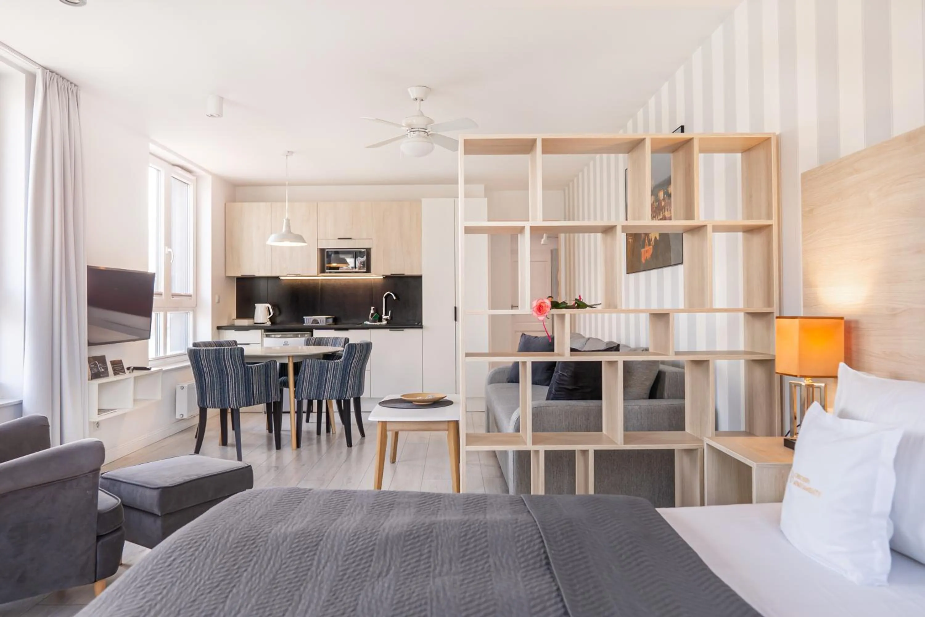 Bed in Chrobry Apartamenty Gdańsk Grodzka 10