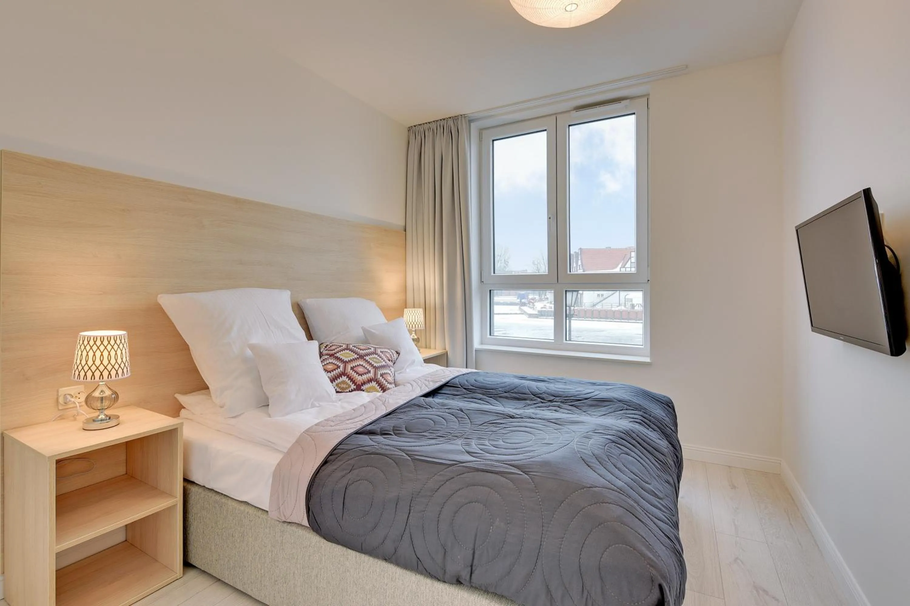 Bed in Chrobry Apartamenty Gdańsk Grodzka 10